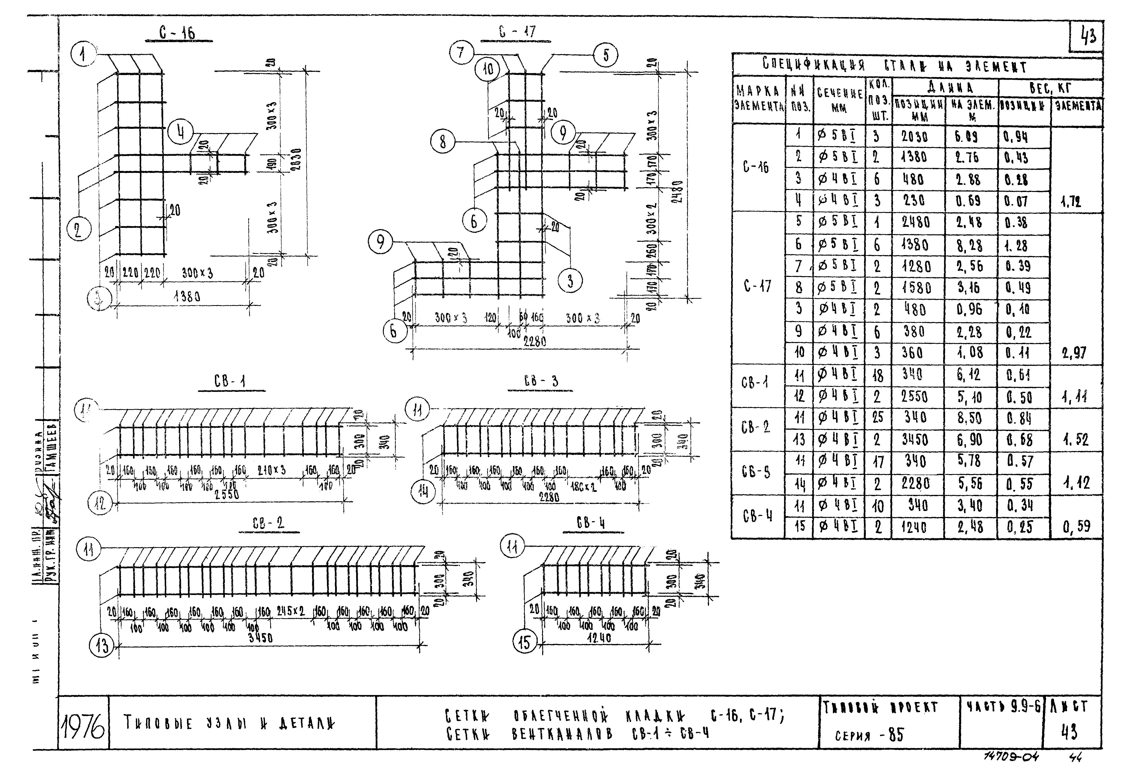 Типовой проект Серия 85