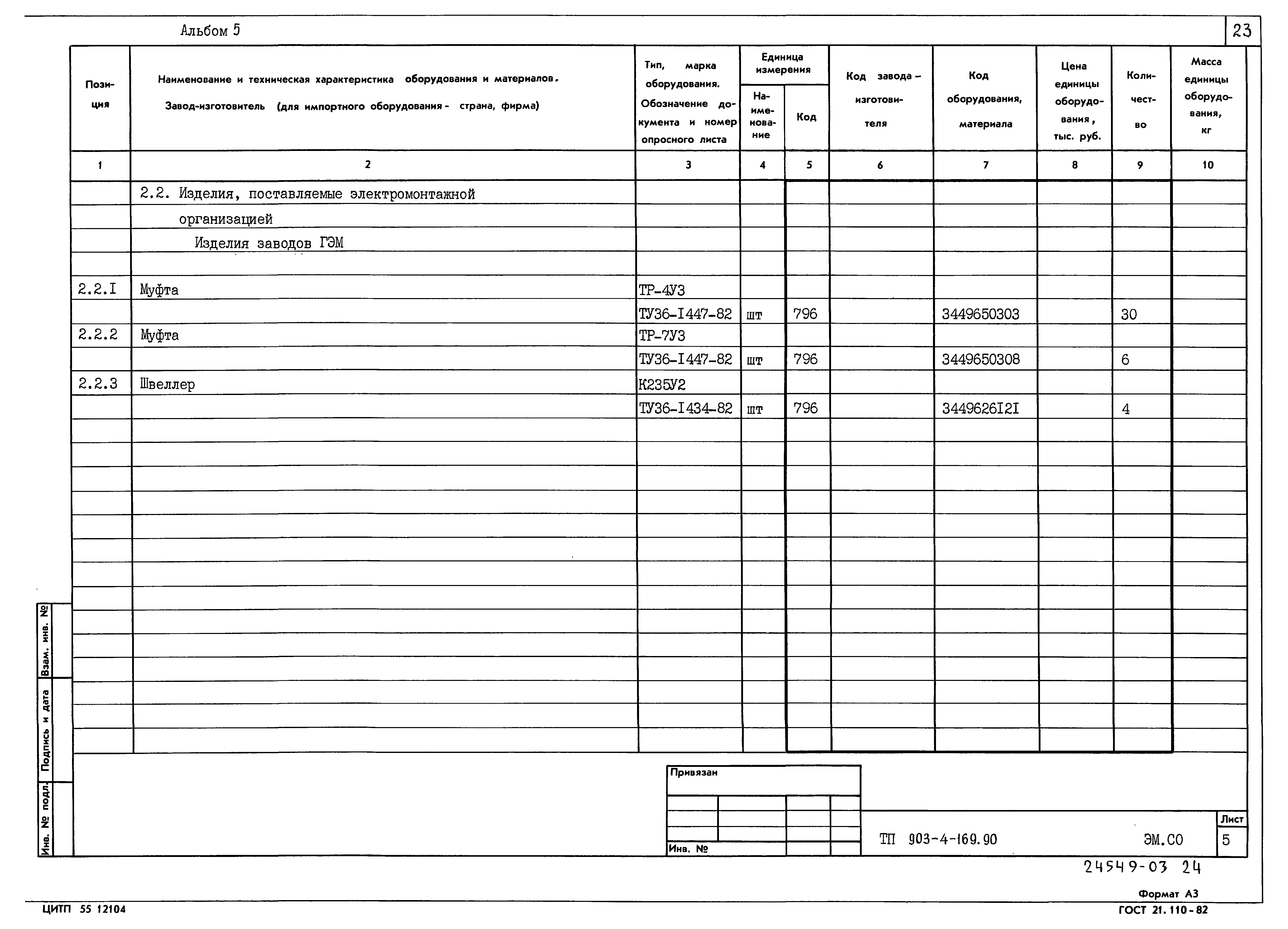 Типовой проект 903-4-169.90