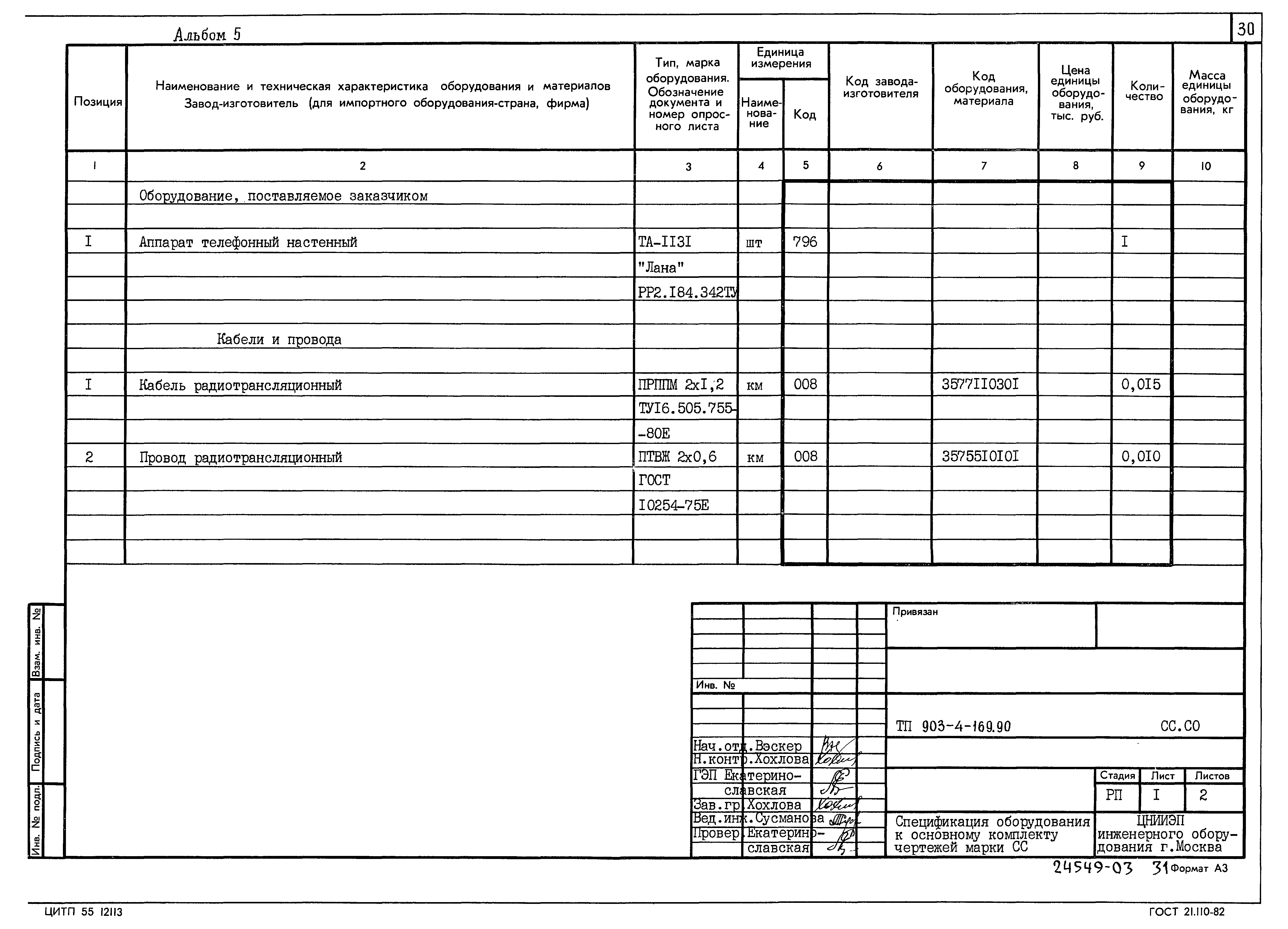 Типовой проект 903-4-169.90