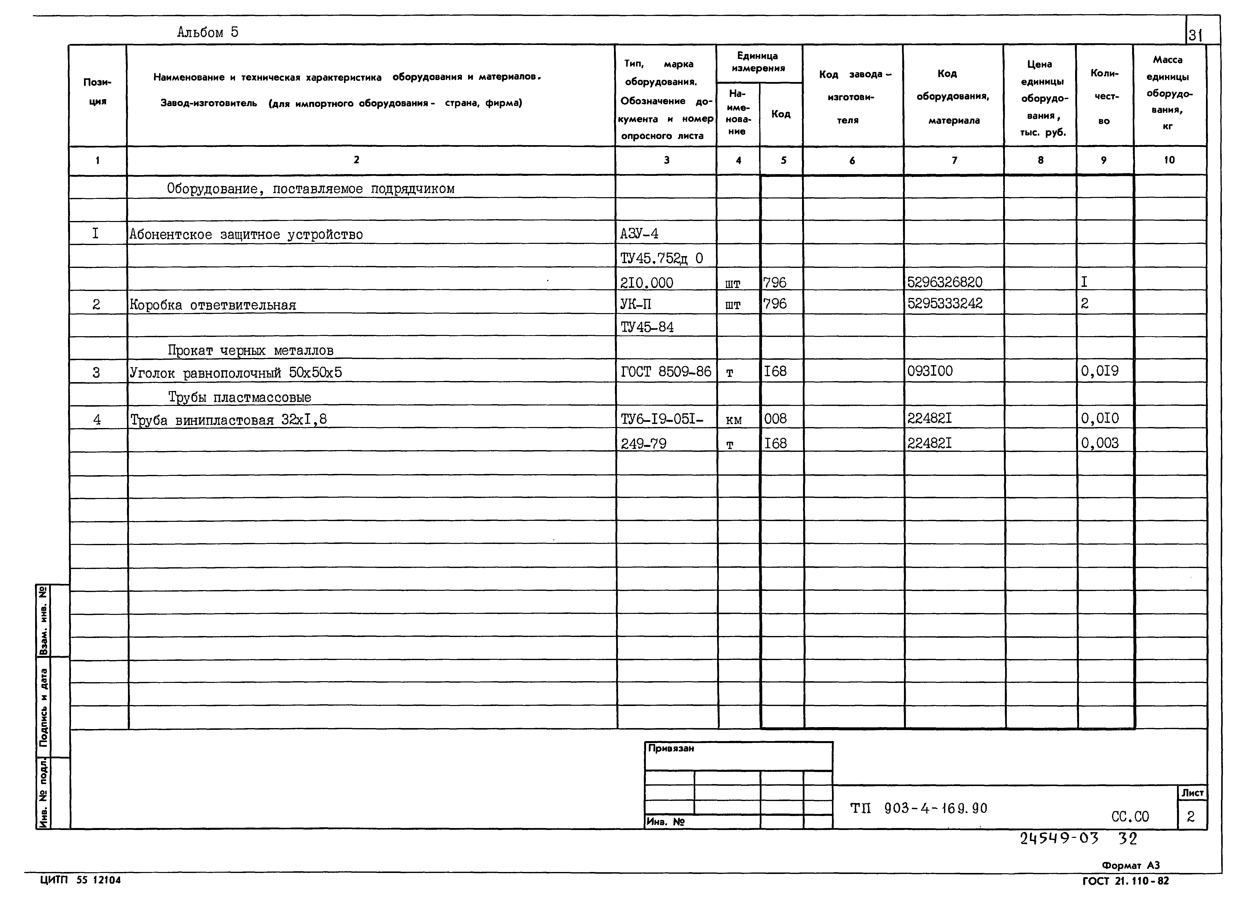 Типовой проект 903-4-169.90