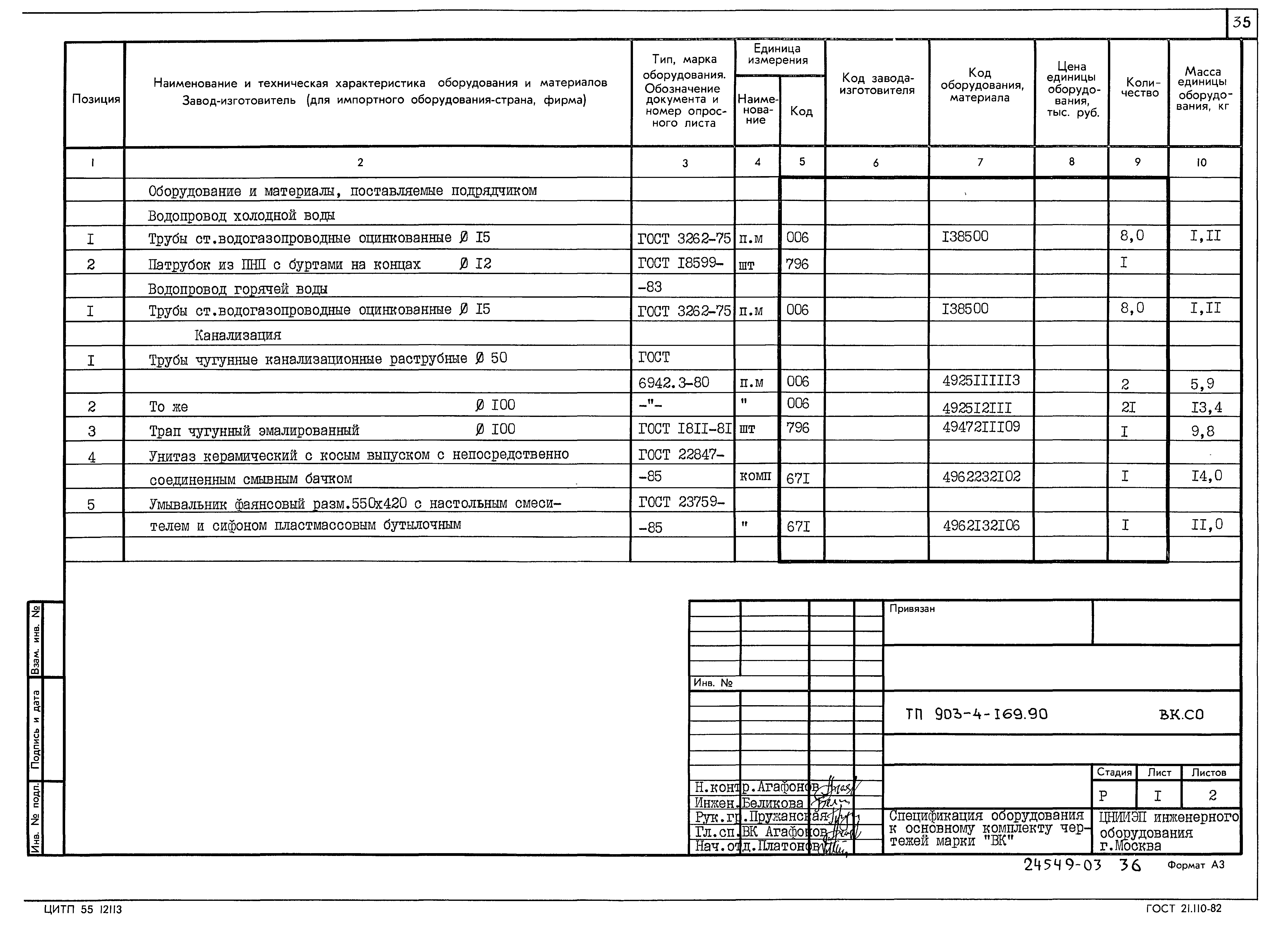 Типовой проект 903-4-169.90