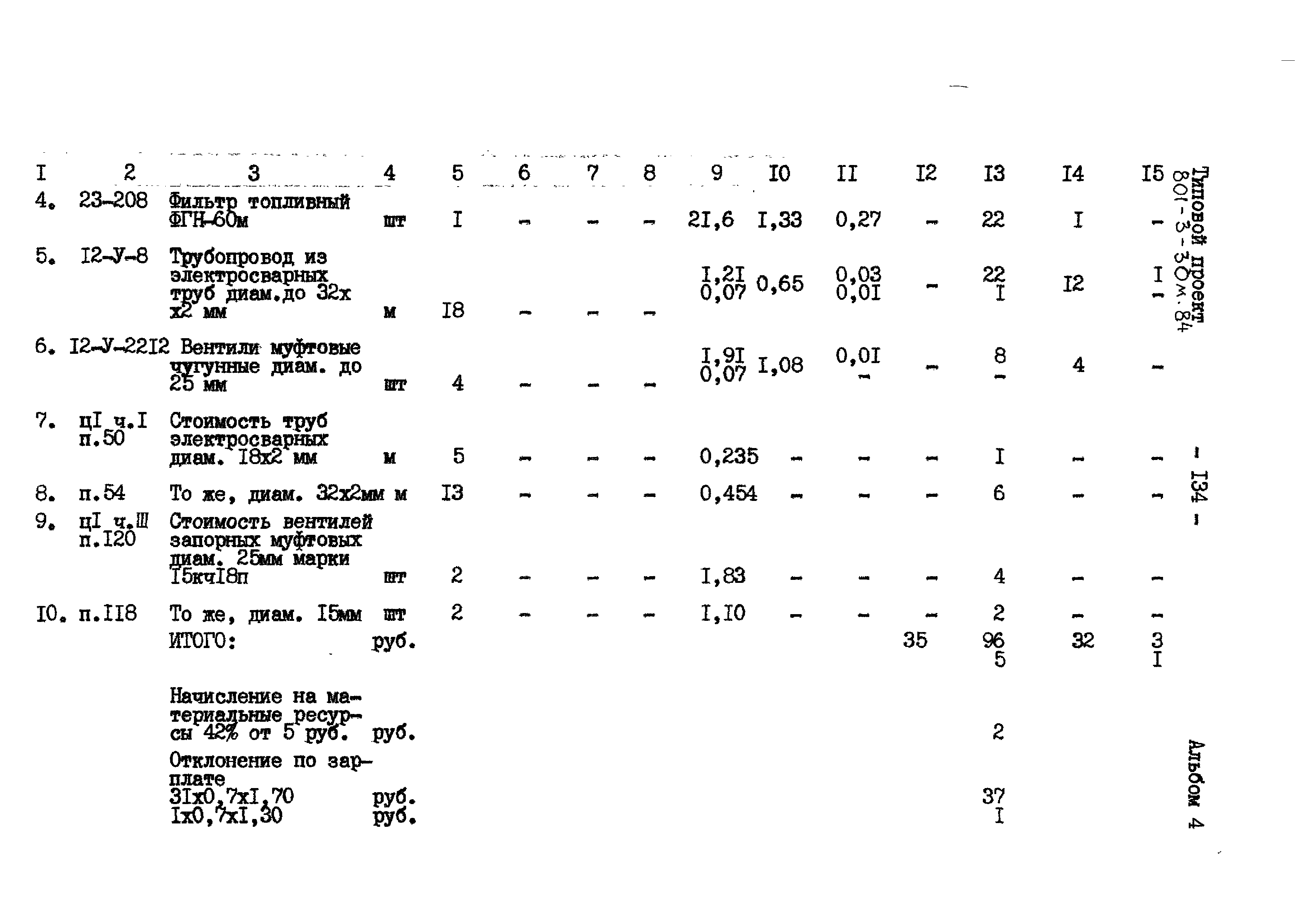 Типовой проект 801-3-30м.84