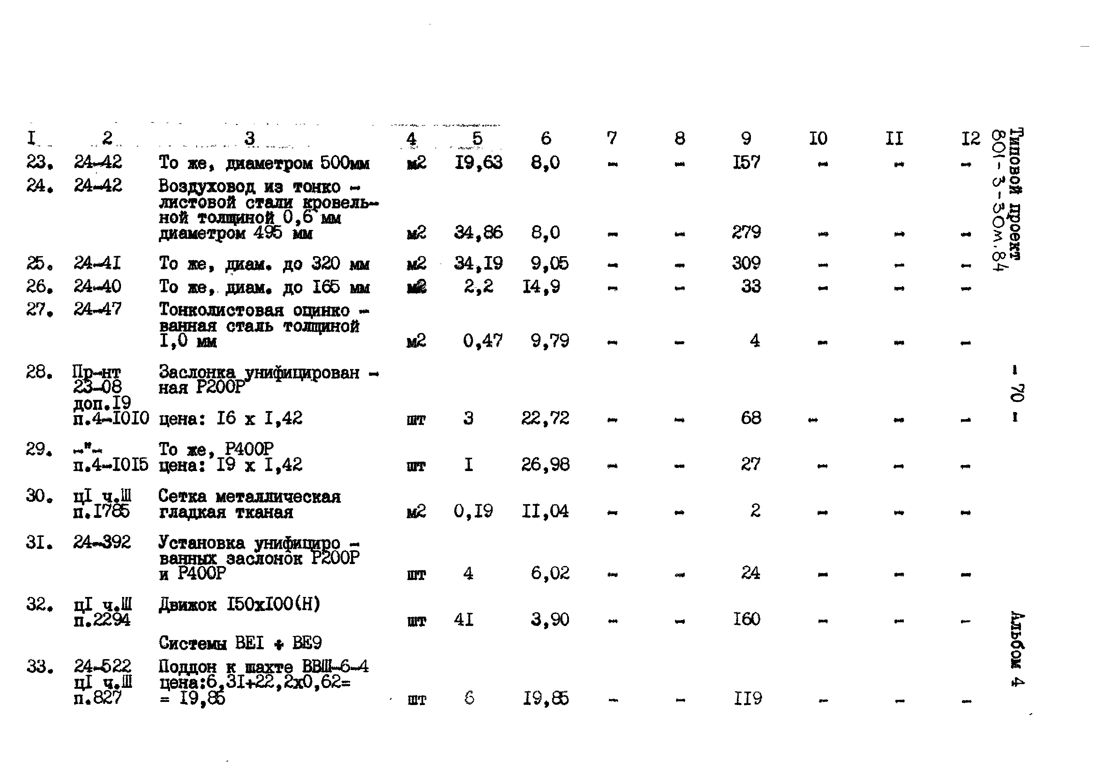 Типовой проект 801-3-30м.84