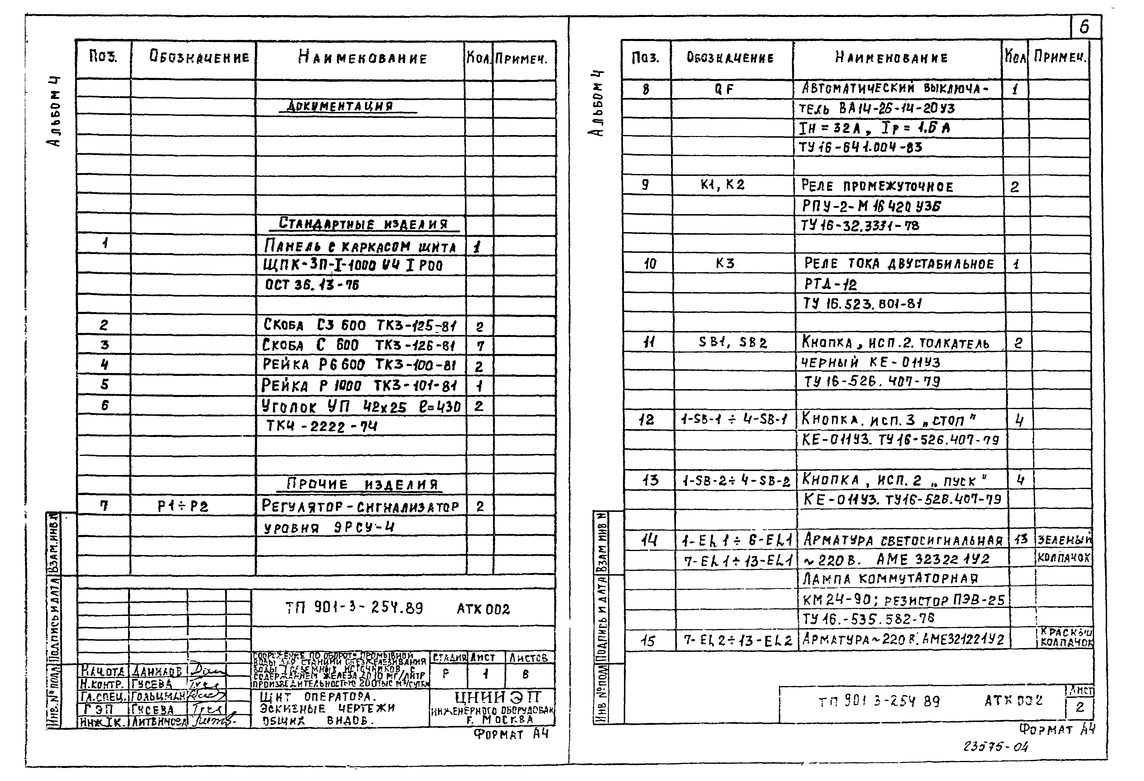 Типовой проект 901-3-254.89