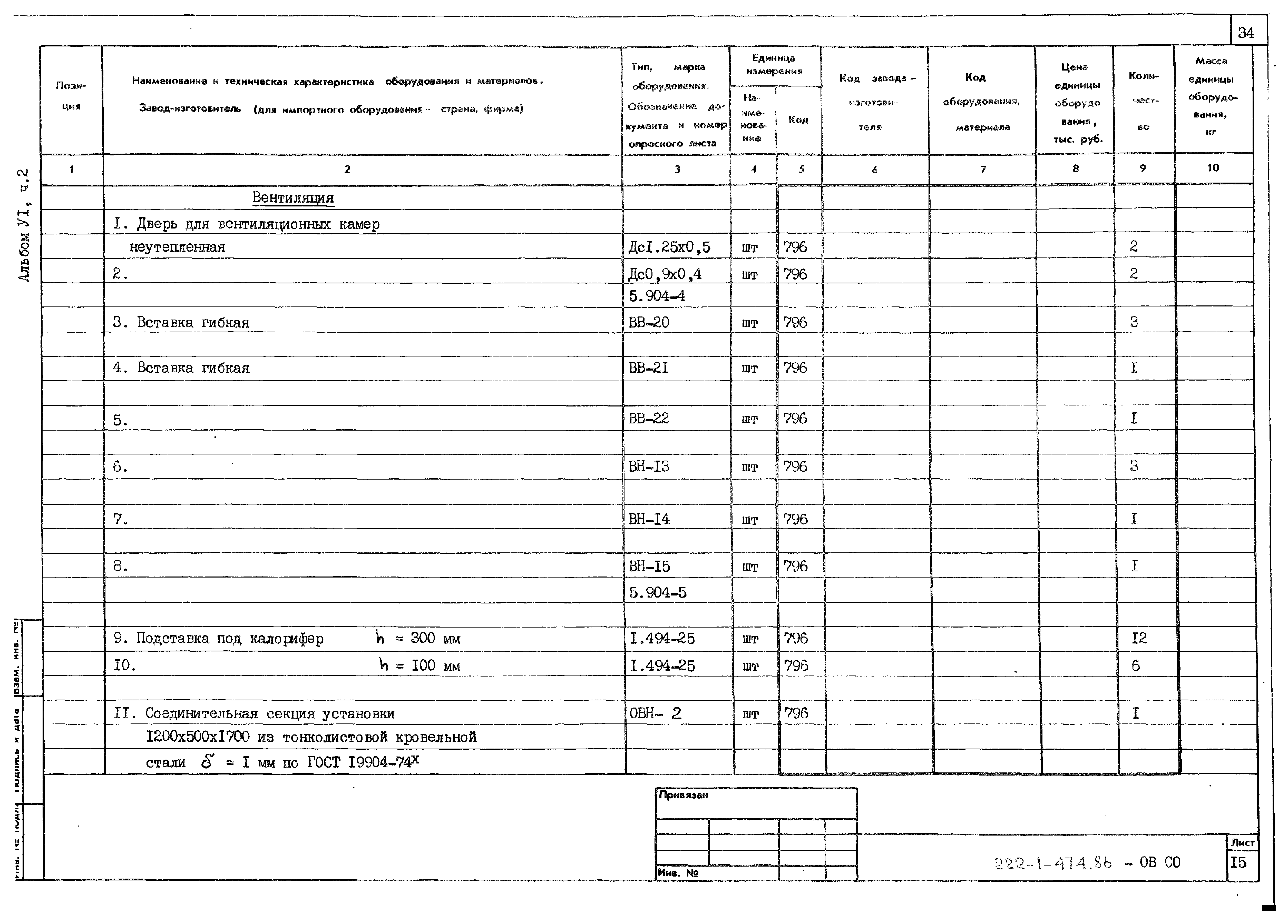 Типовой проект 222-1-474.86