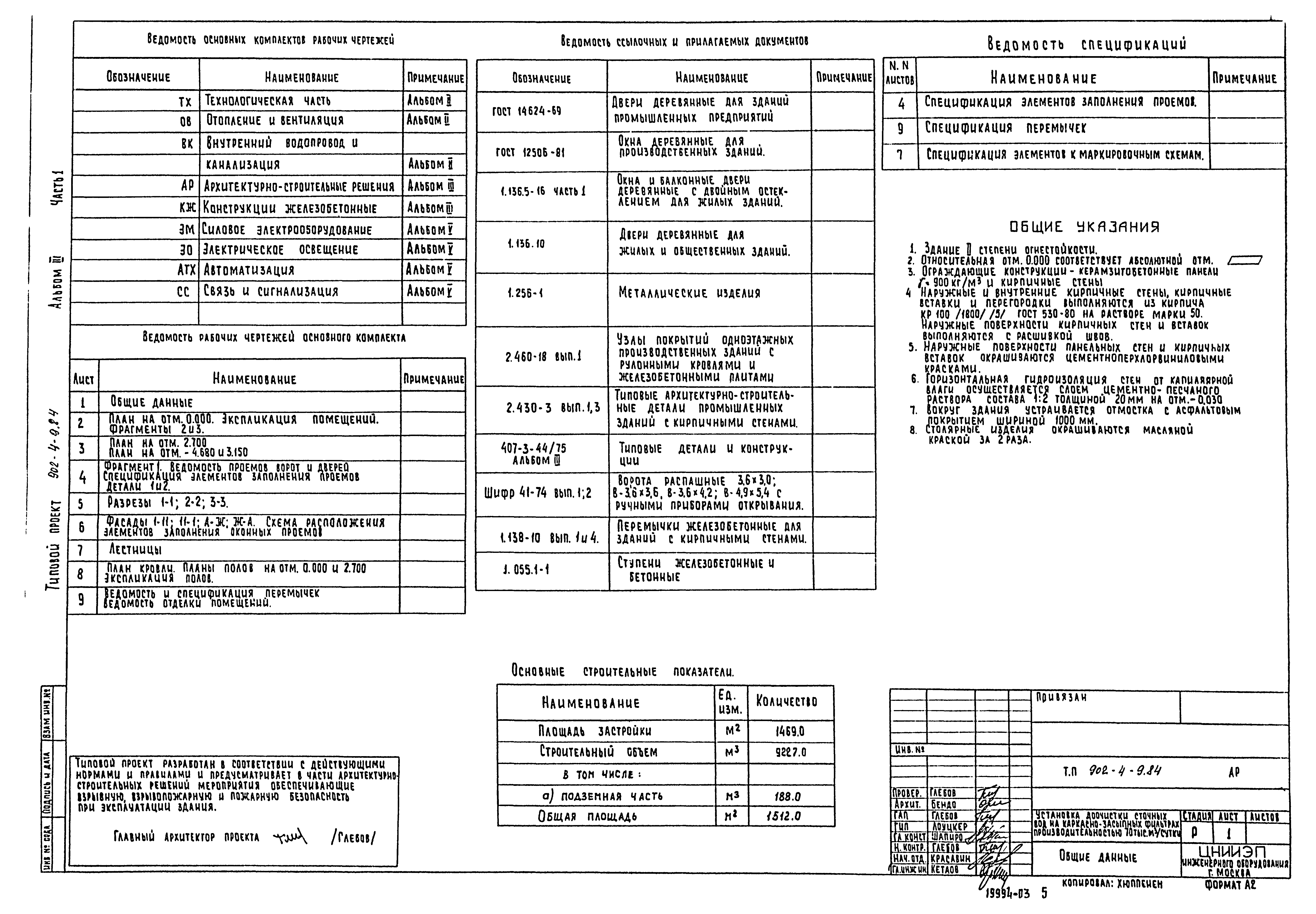 Типовой проект 902-4-9.84