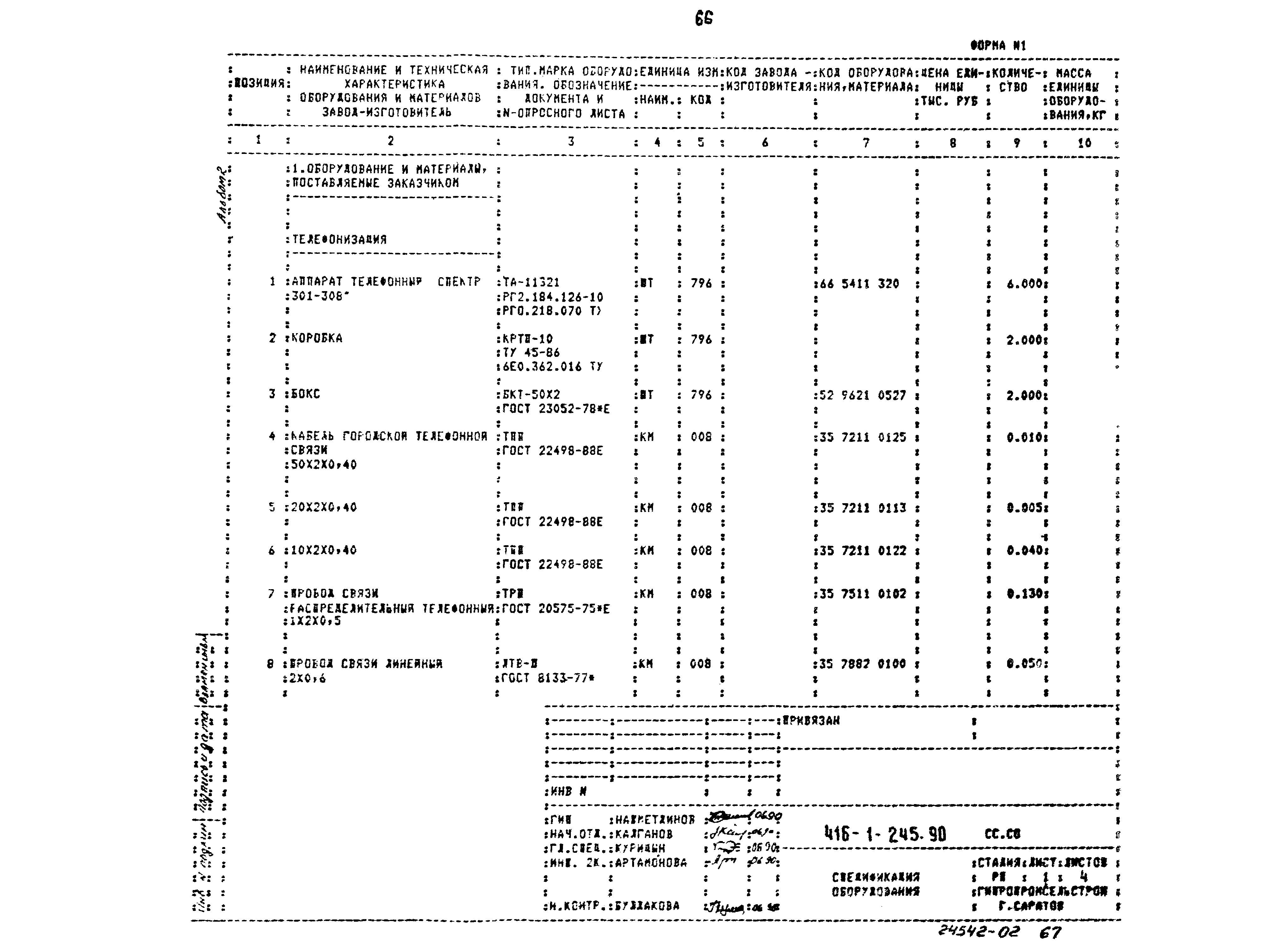 Типовой проект 416-1-245.90