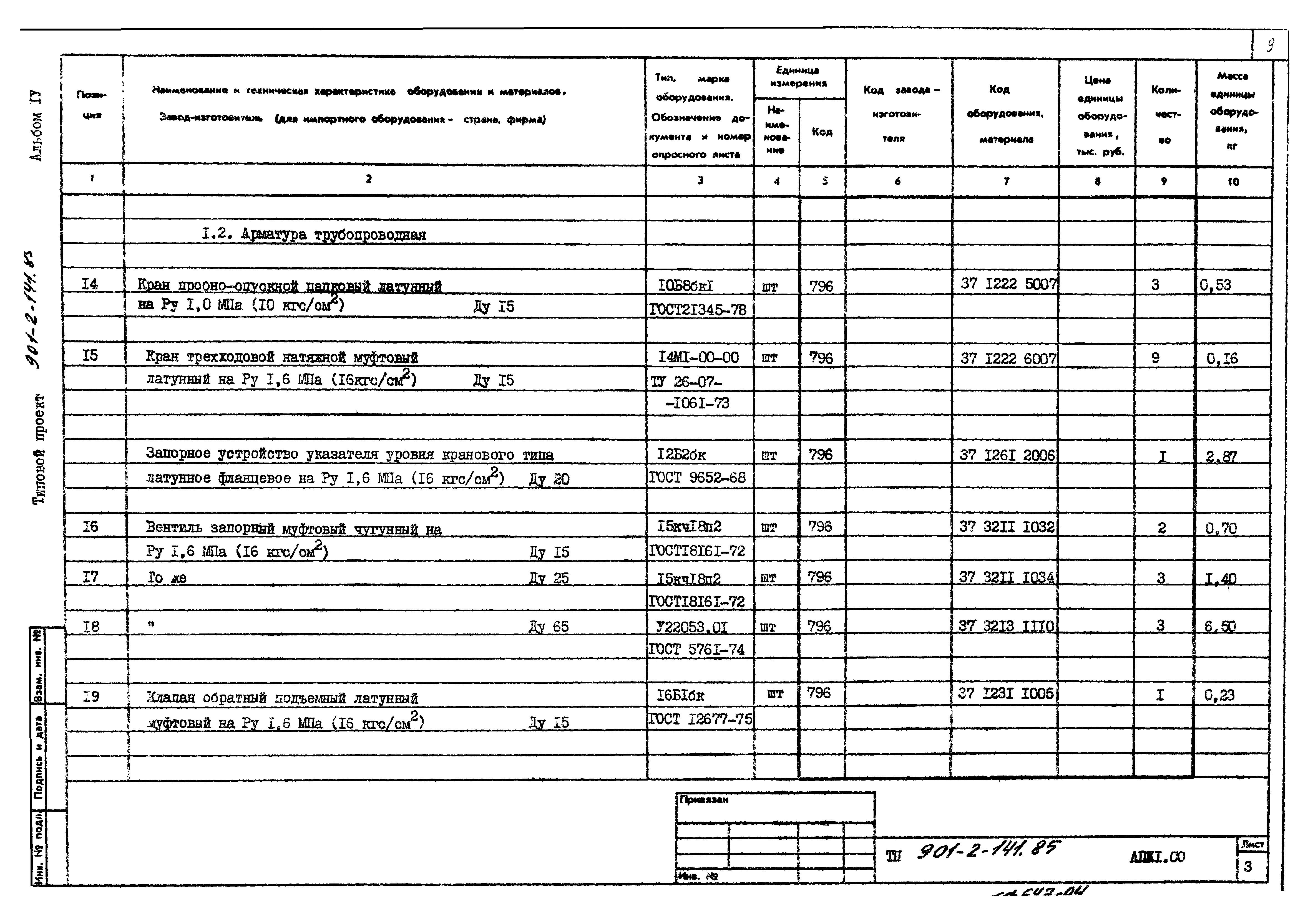 Типовой проект 901-2-141.85