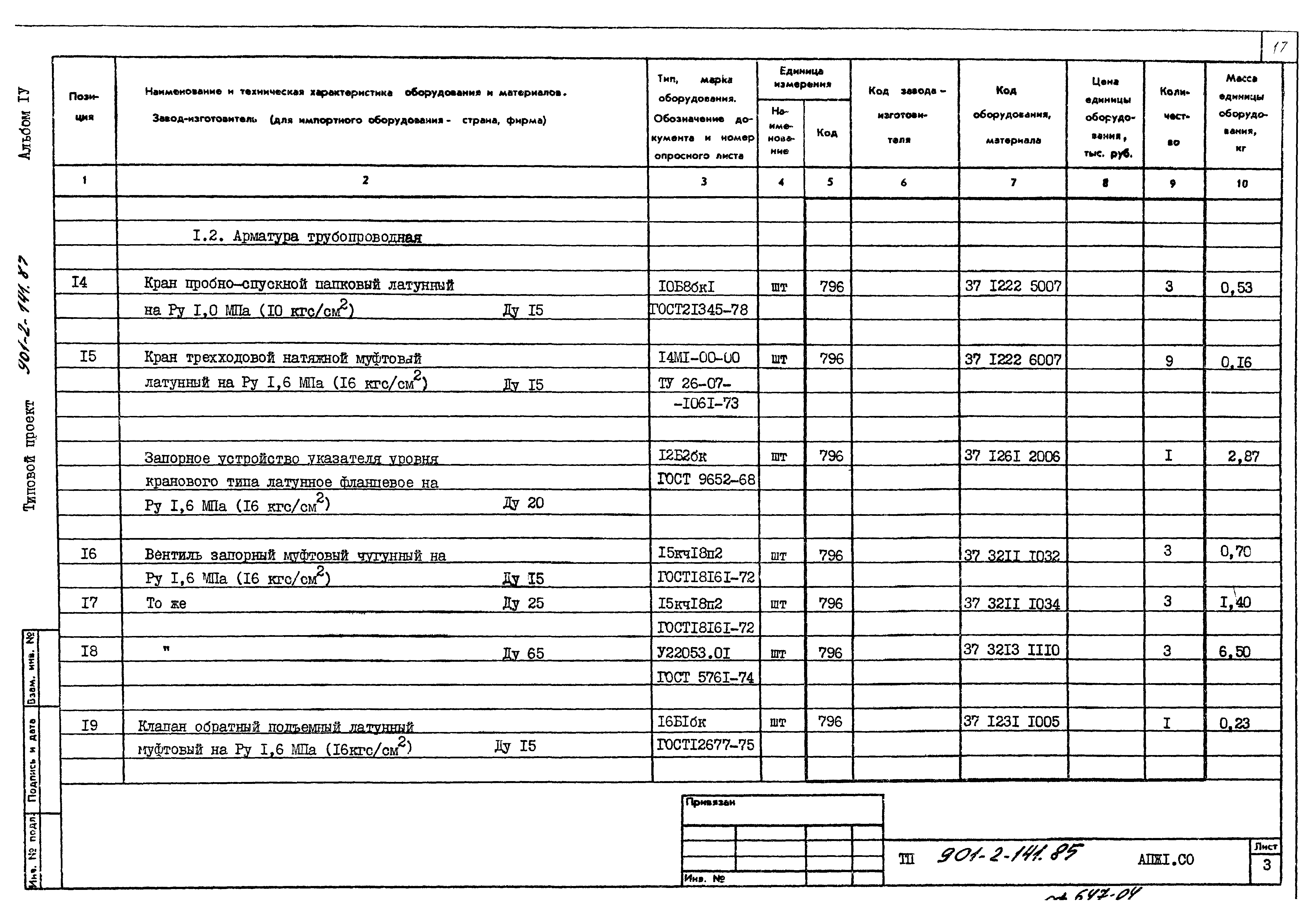 Типовой проект 901-2-141.85