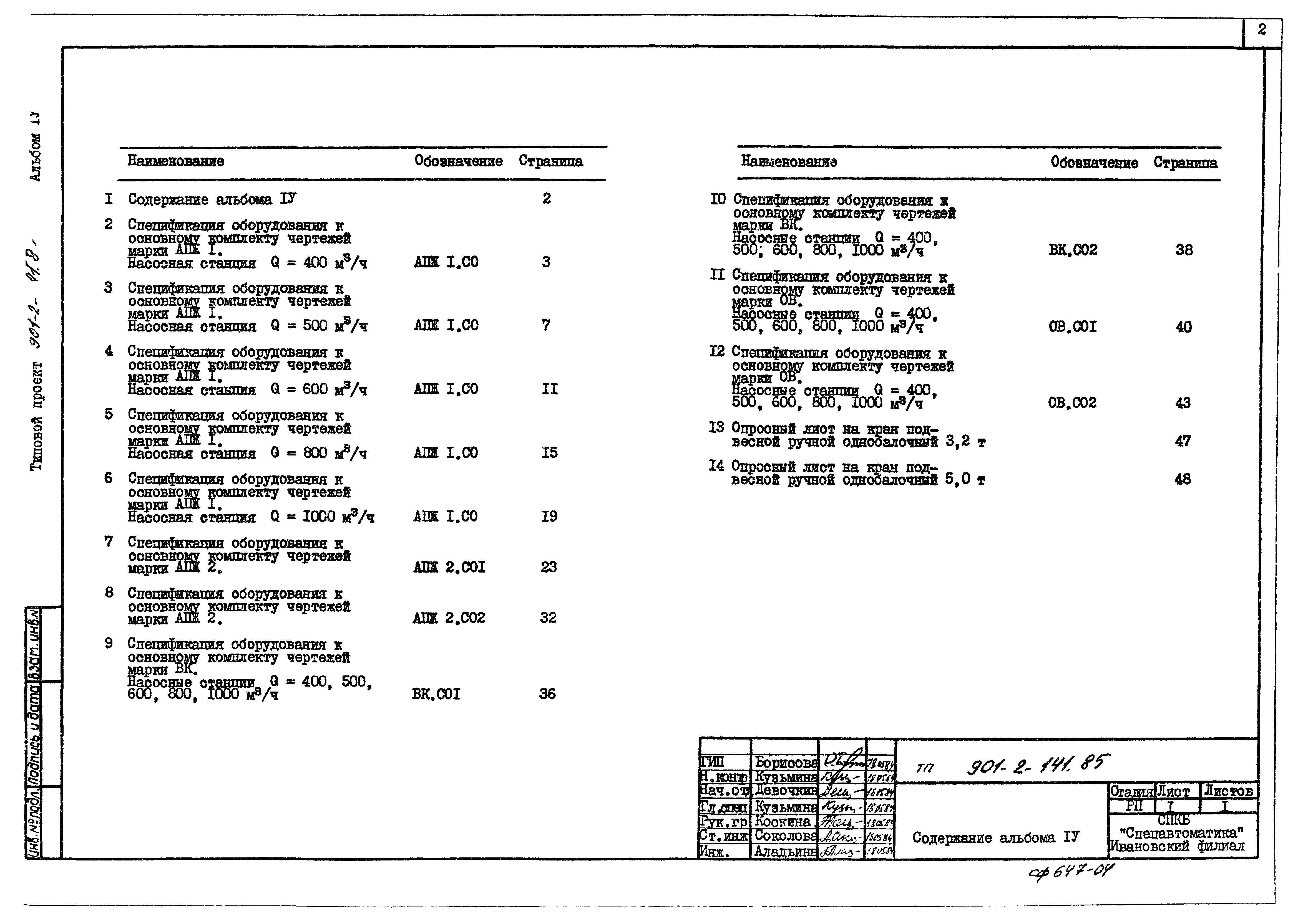 Типовой проект 901-2-141.85