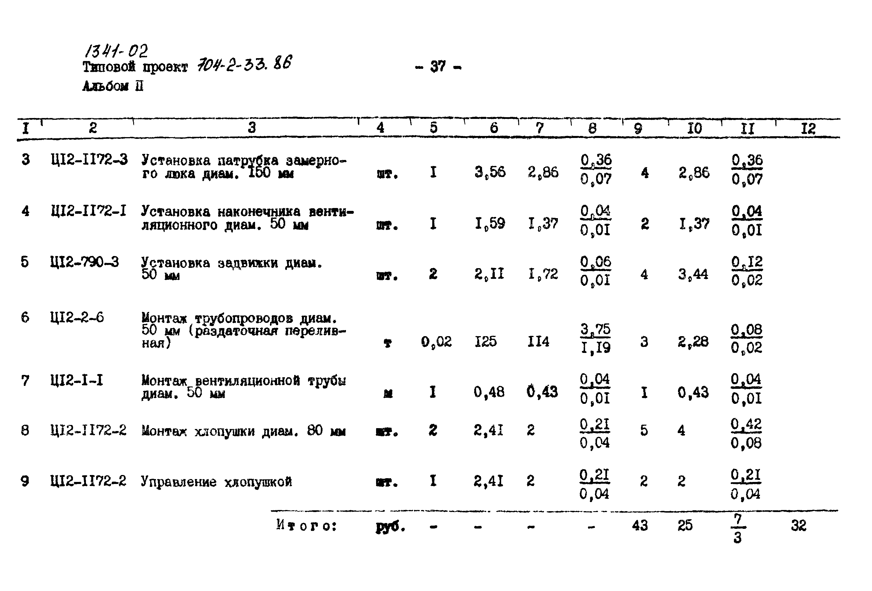 Типовой проект 704-2-33.86