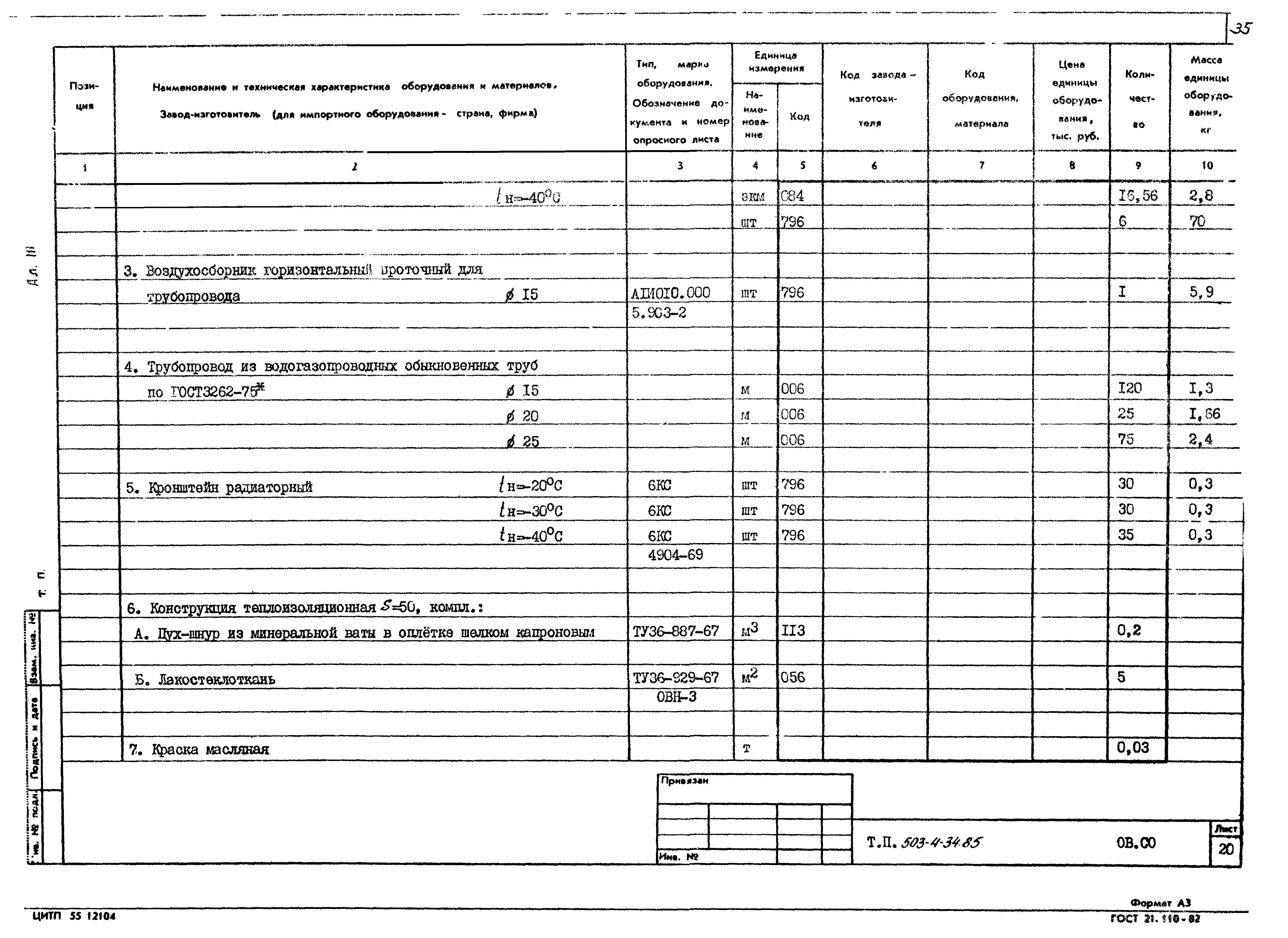 Типовой проект 503-4-34.85