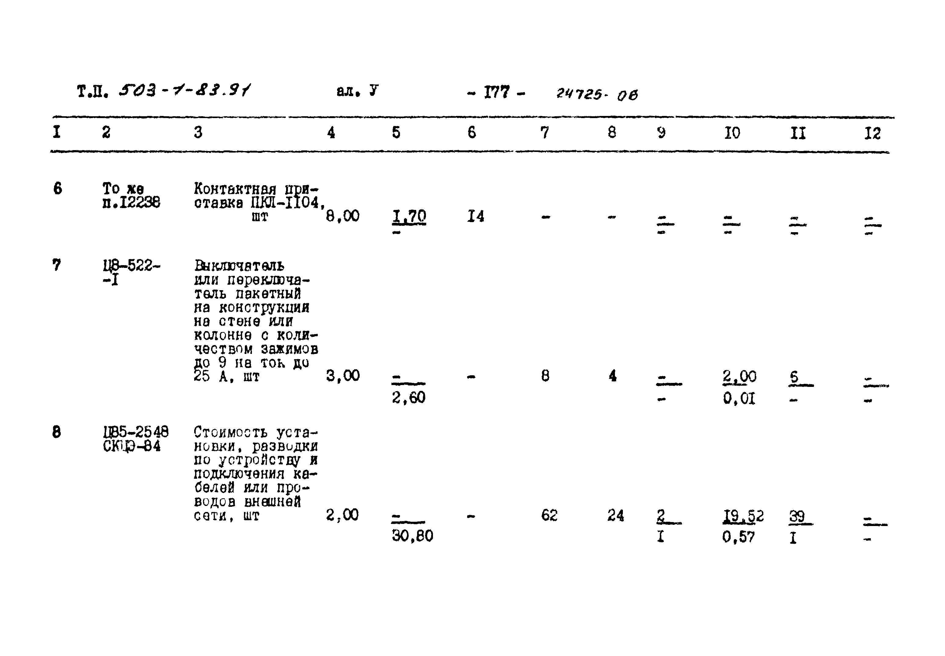 Типовой проект 503-1-83.91