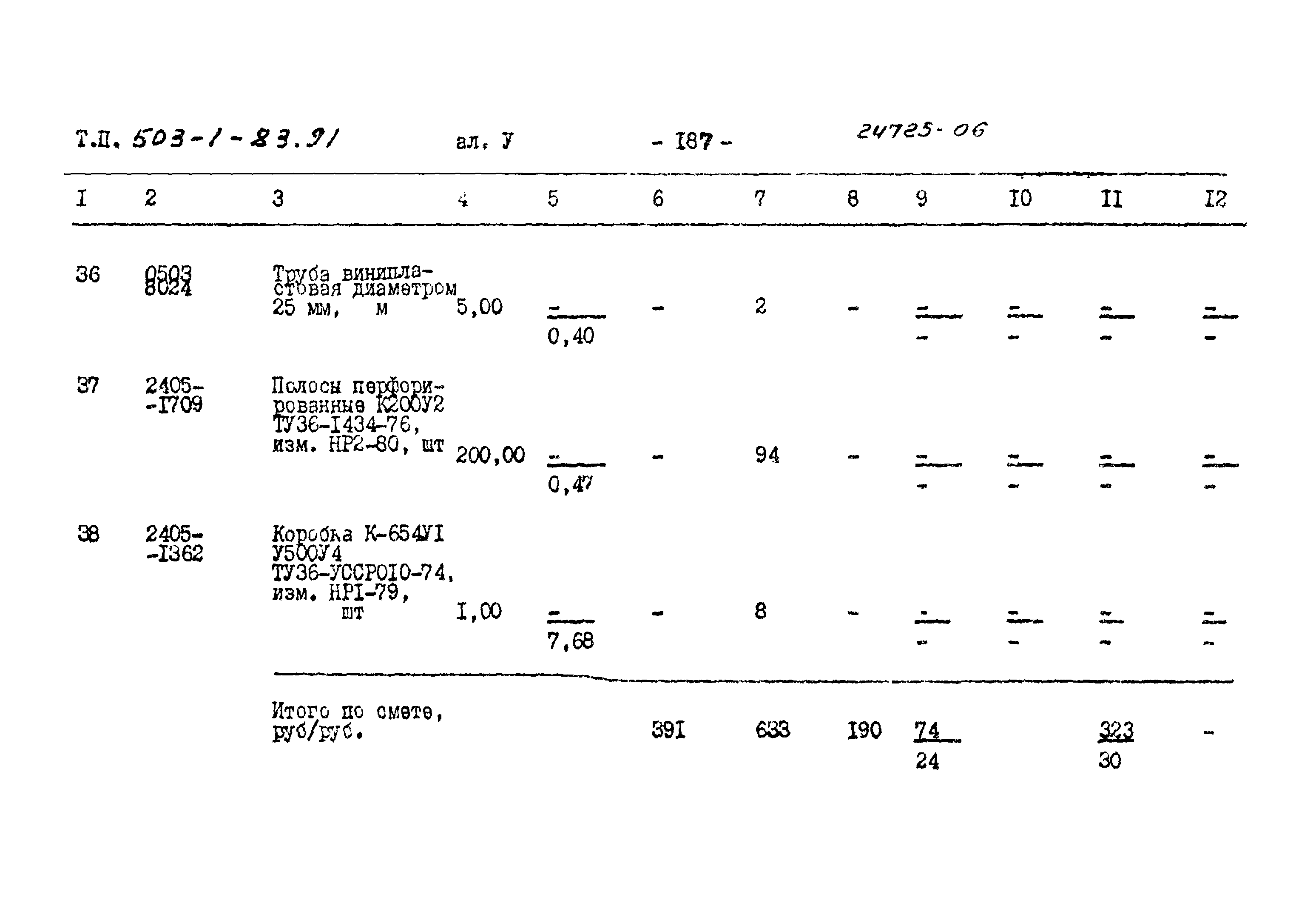 Типовой проект 503-1-83.91