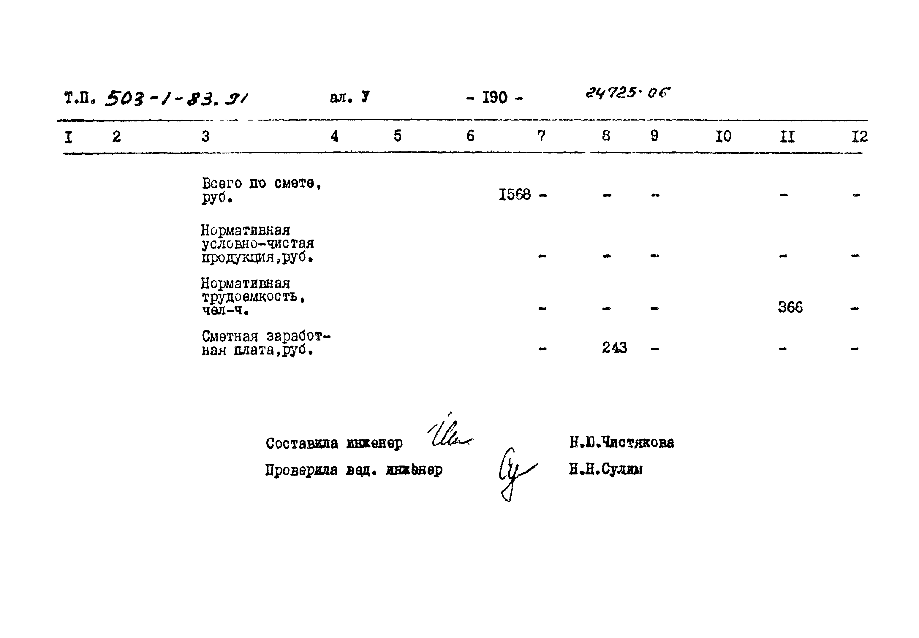 Типовой проект 503-1-83.91