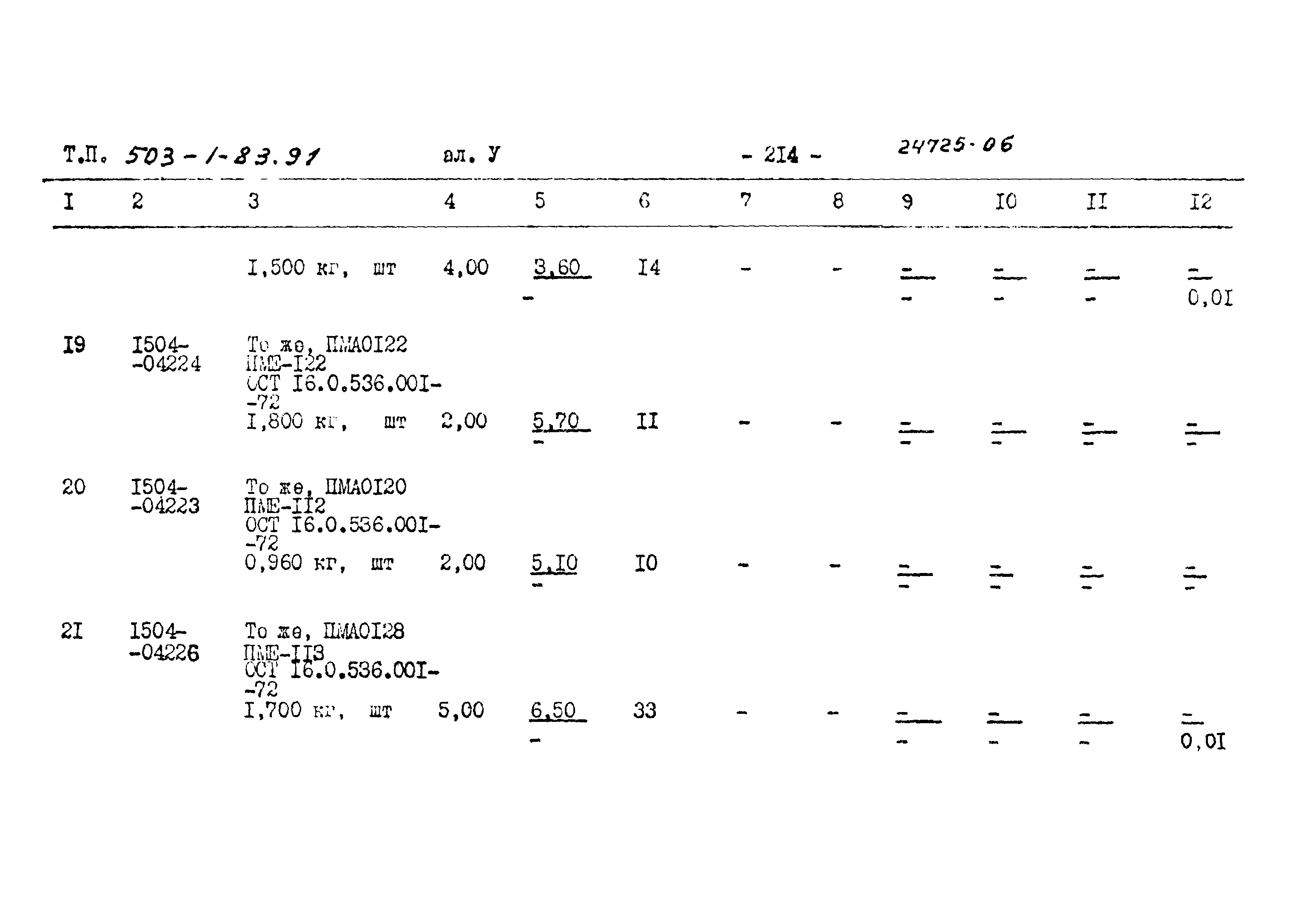 Типовой проект 503-1-83.91