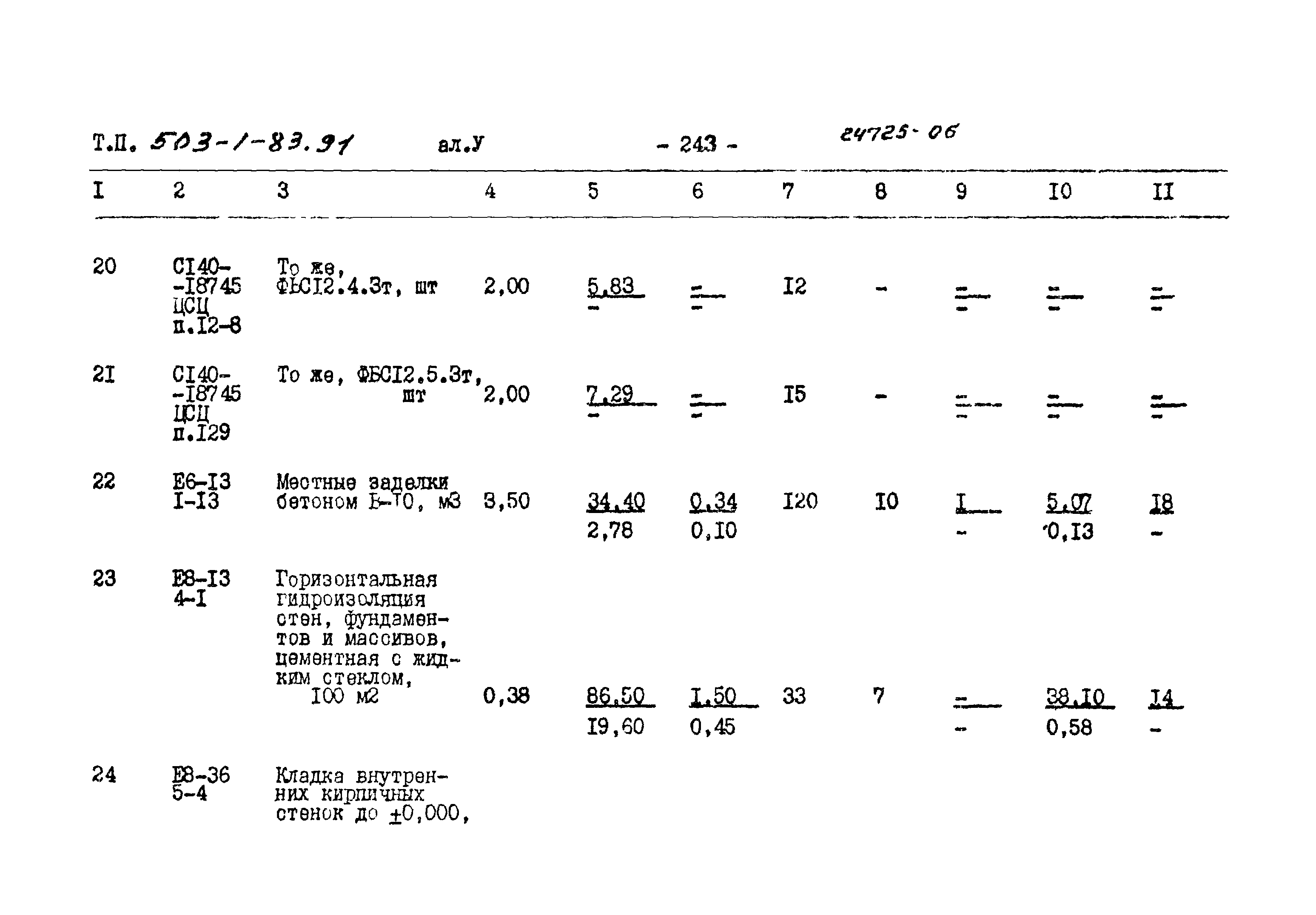 Типовой проект 503-1-83.91