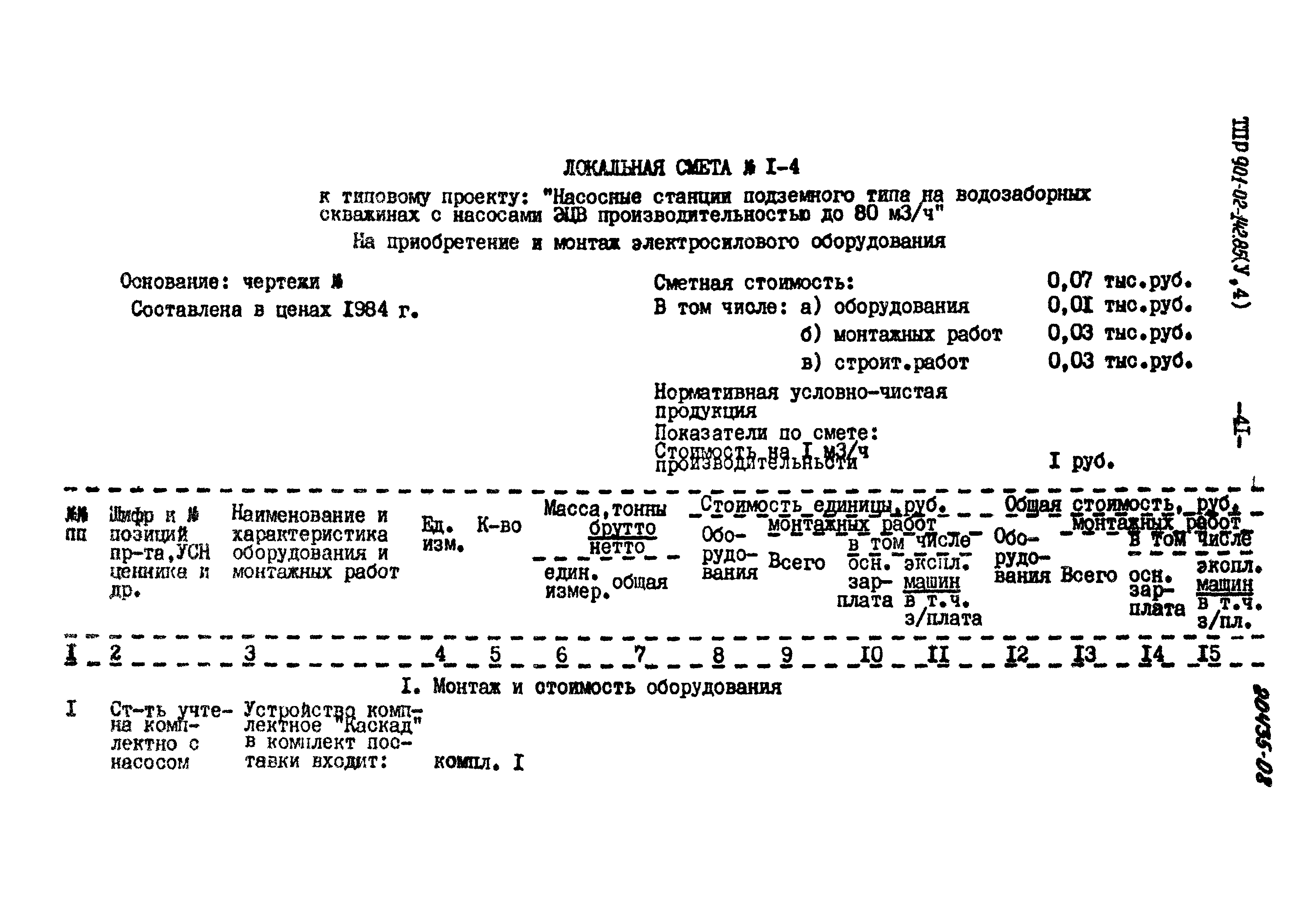 Типовые проектные решения 901-02-142.85