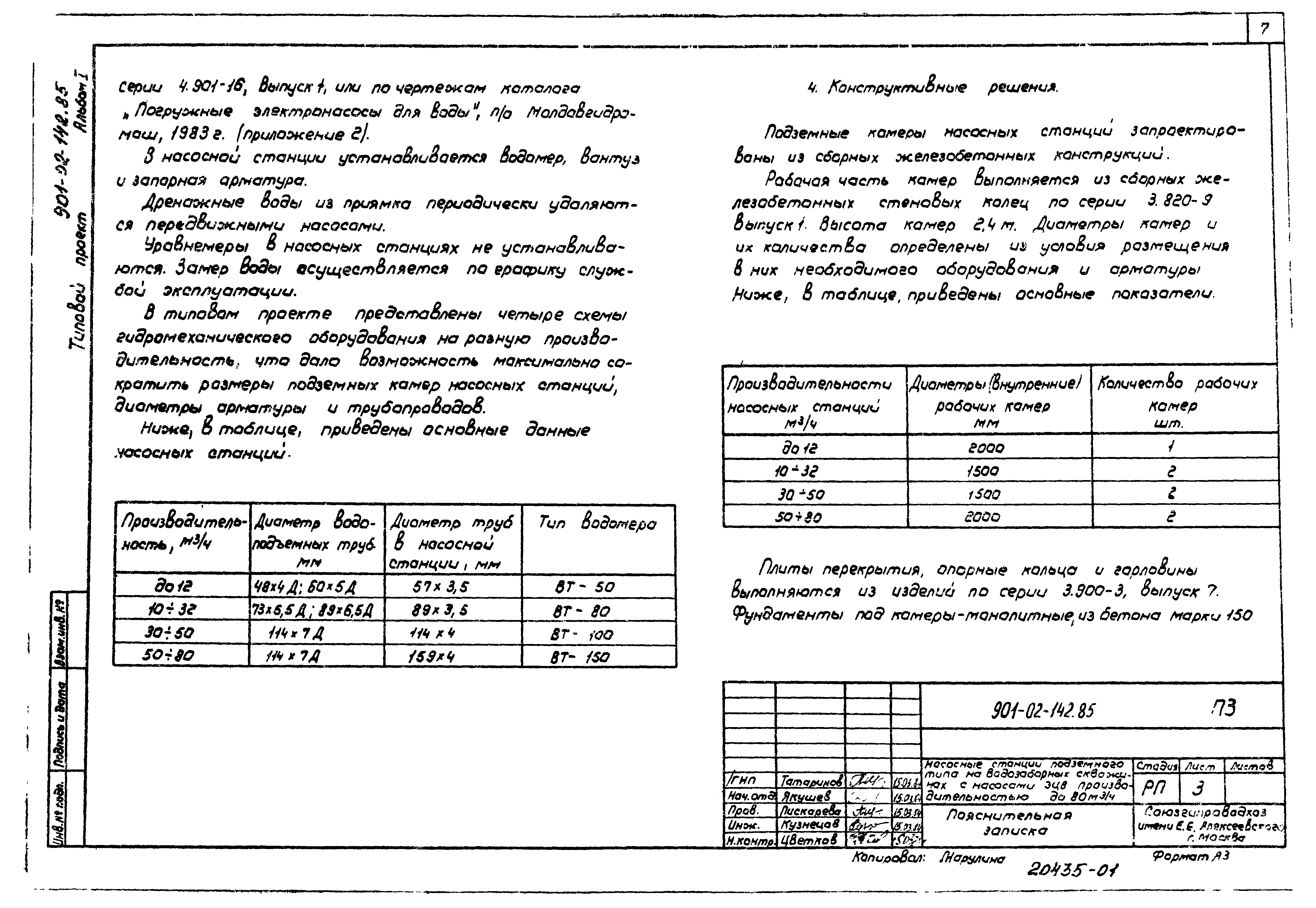 Типовые проектные решения 901-02-142.85