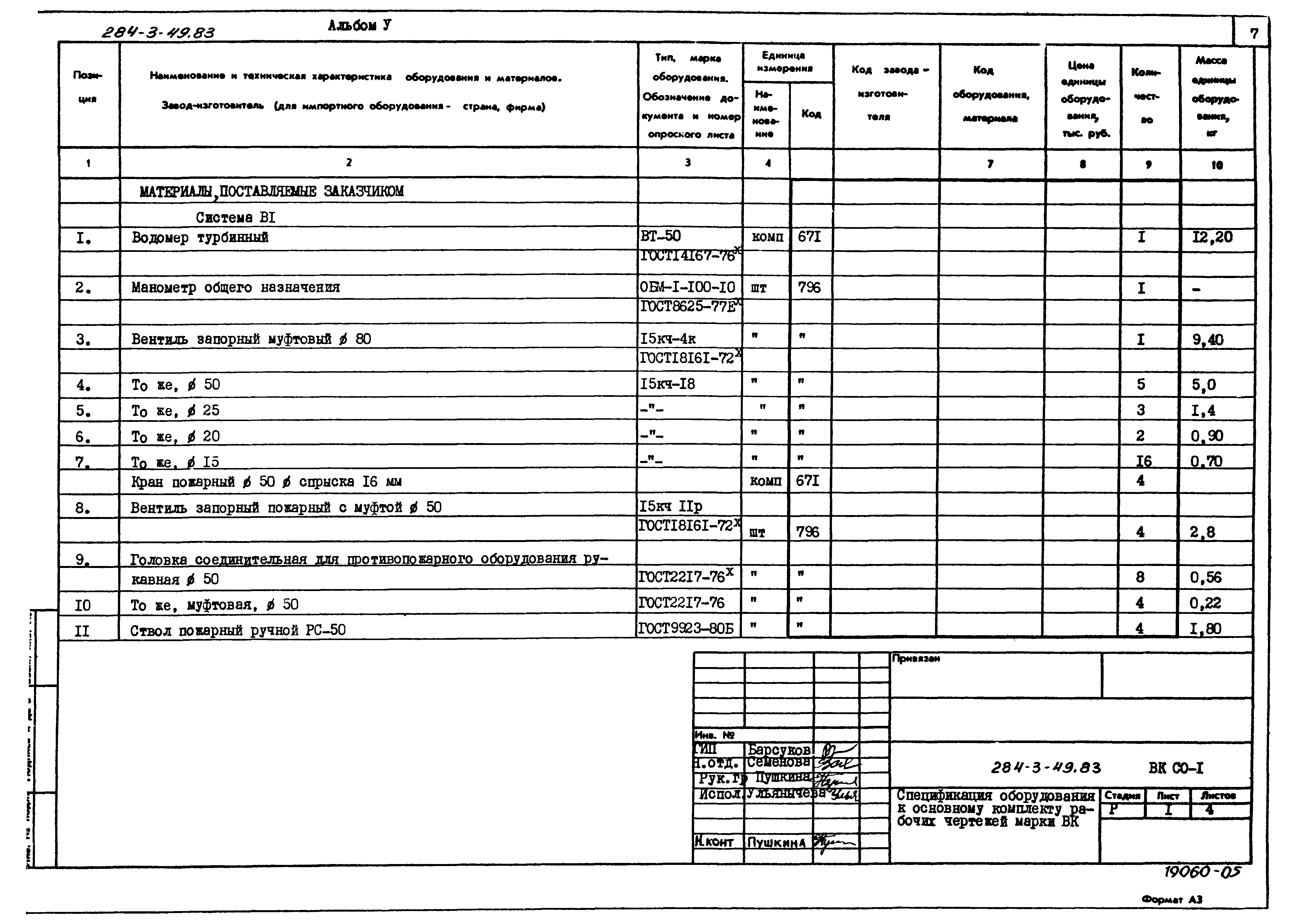 Типовой проект 284-3-49.83