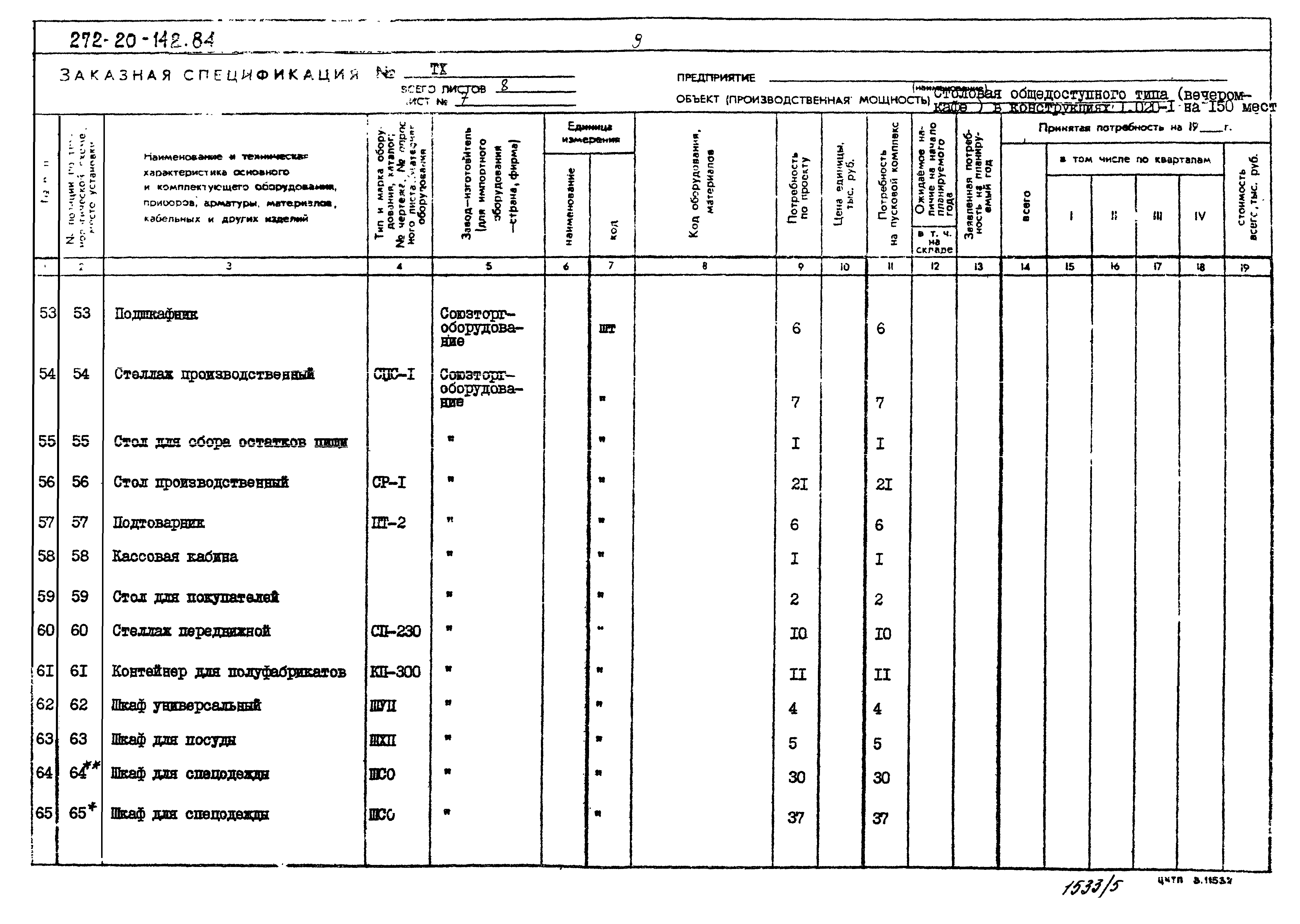 Типовой проект 272-20-142.84