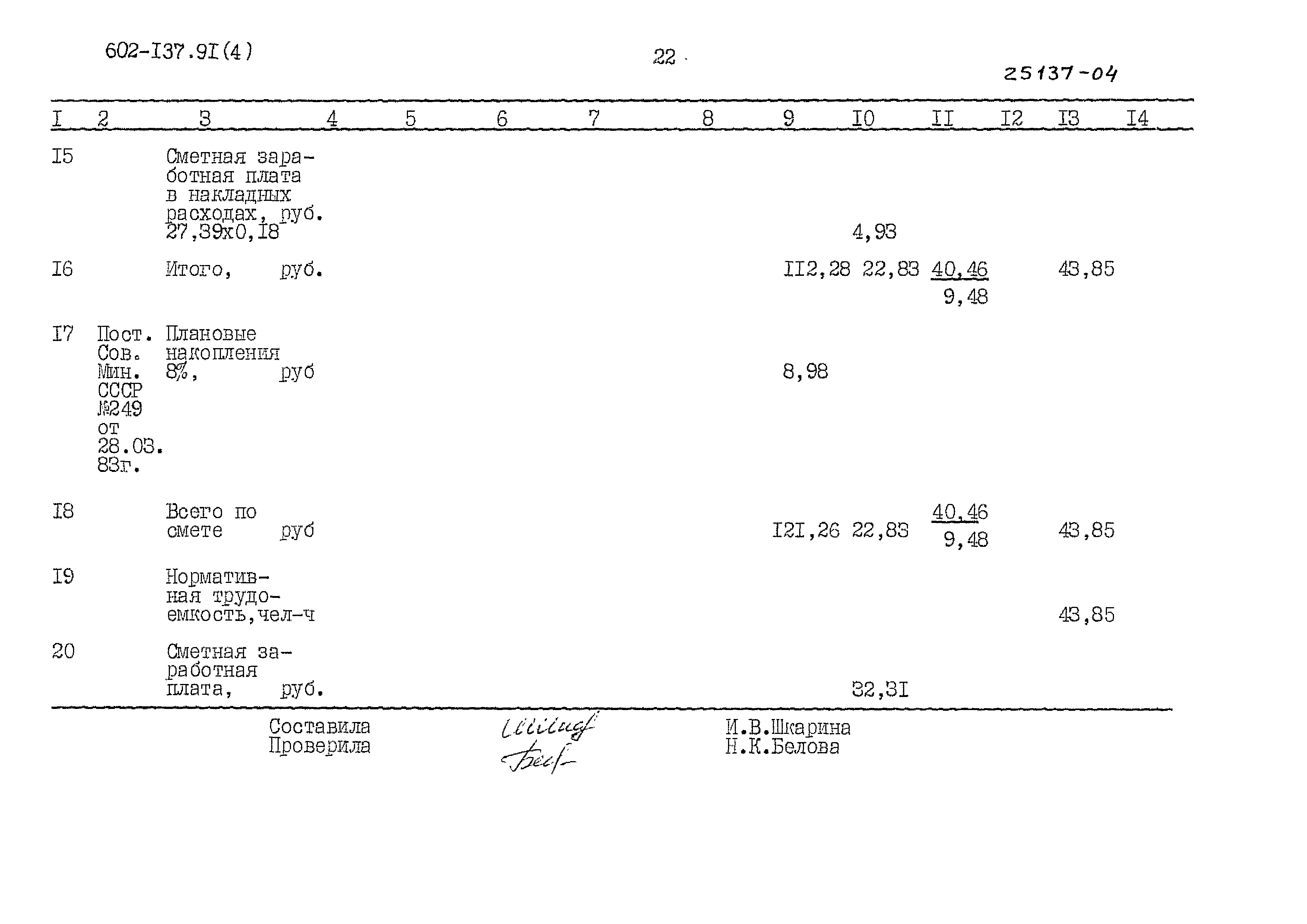 Типовой проект 602-137.91