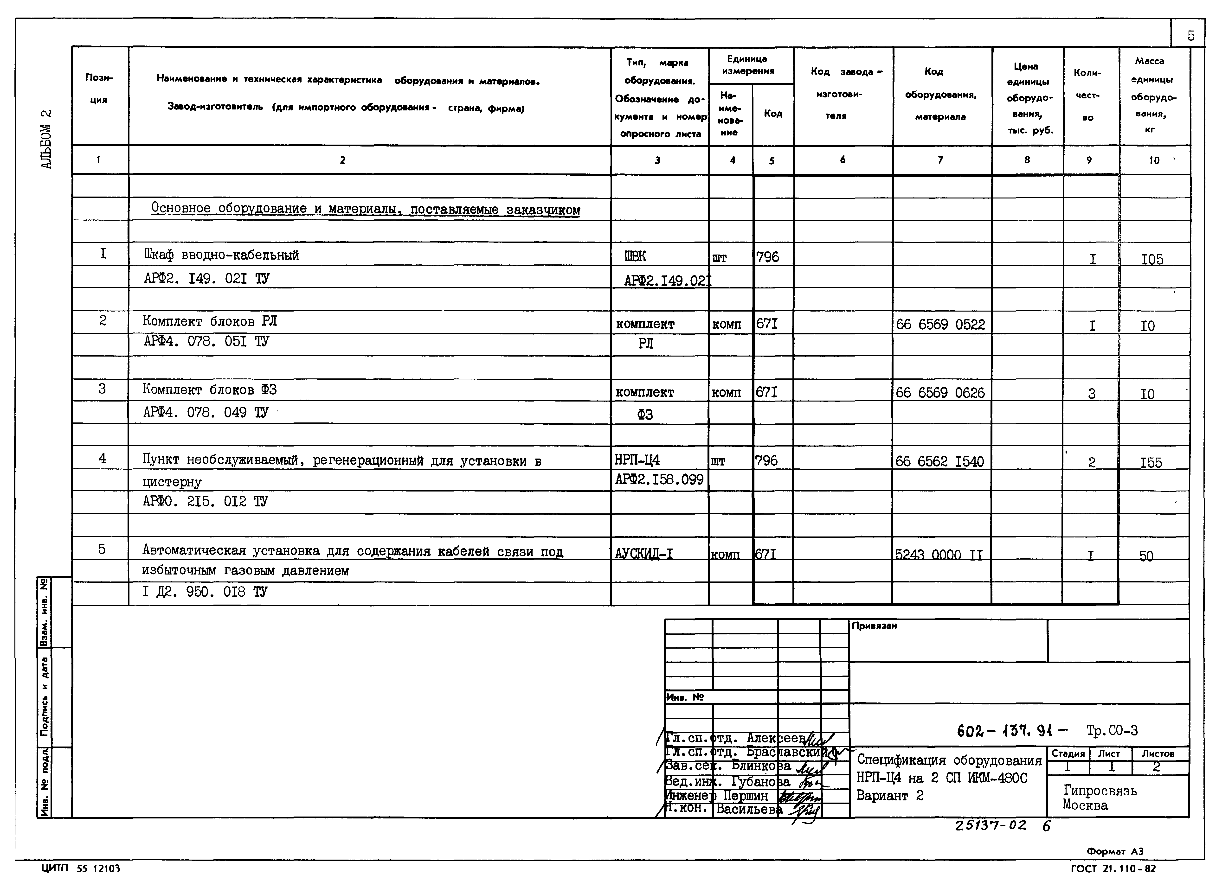 Типовой проект 602-137.91