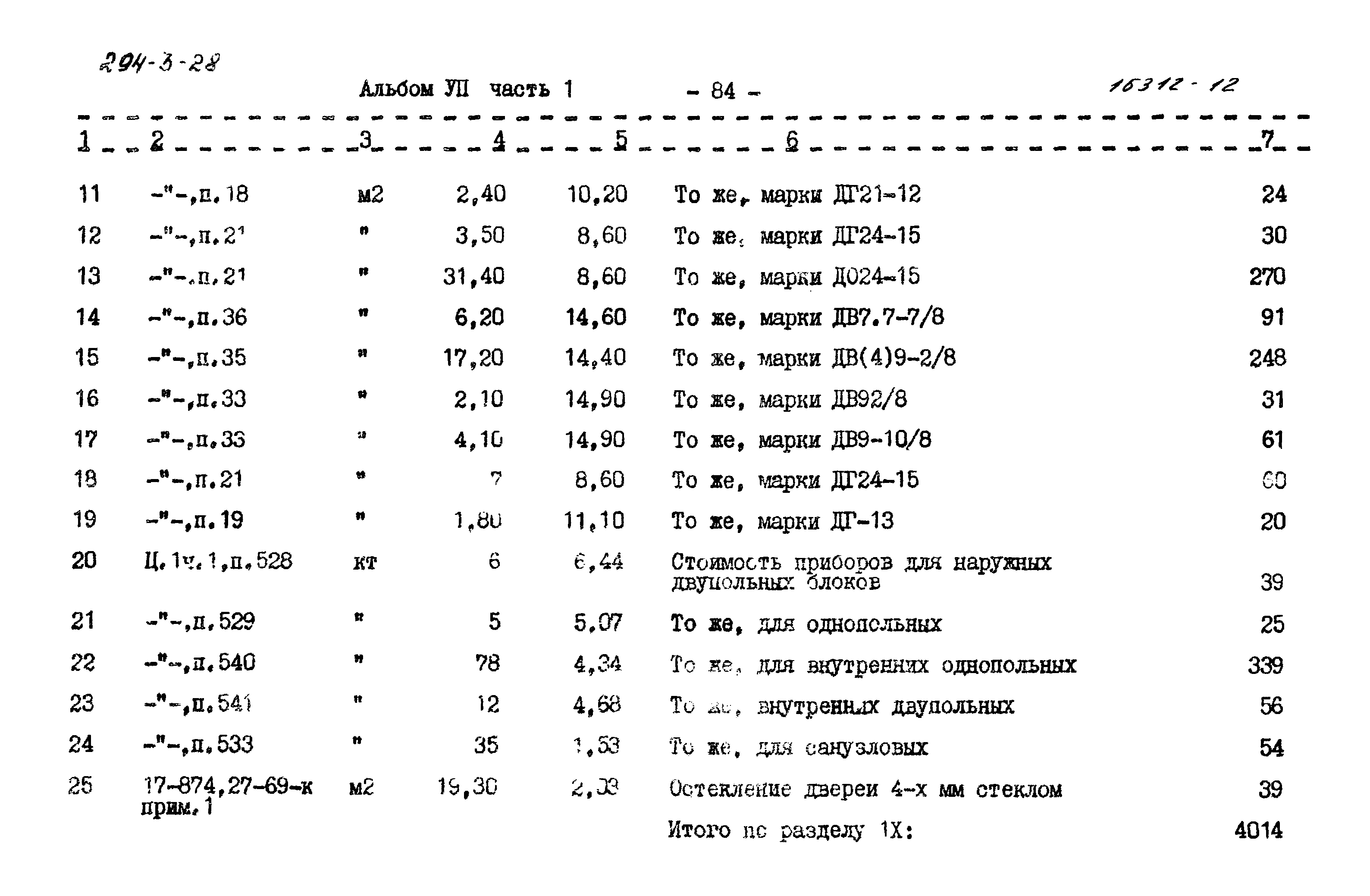 Типовой проект 294-3-28