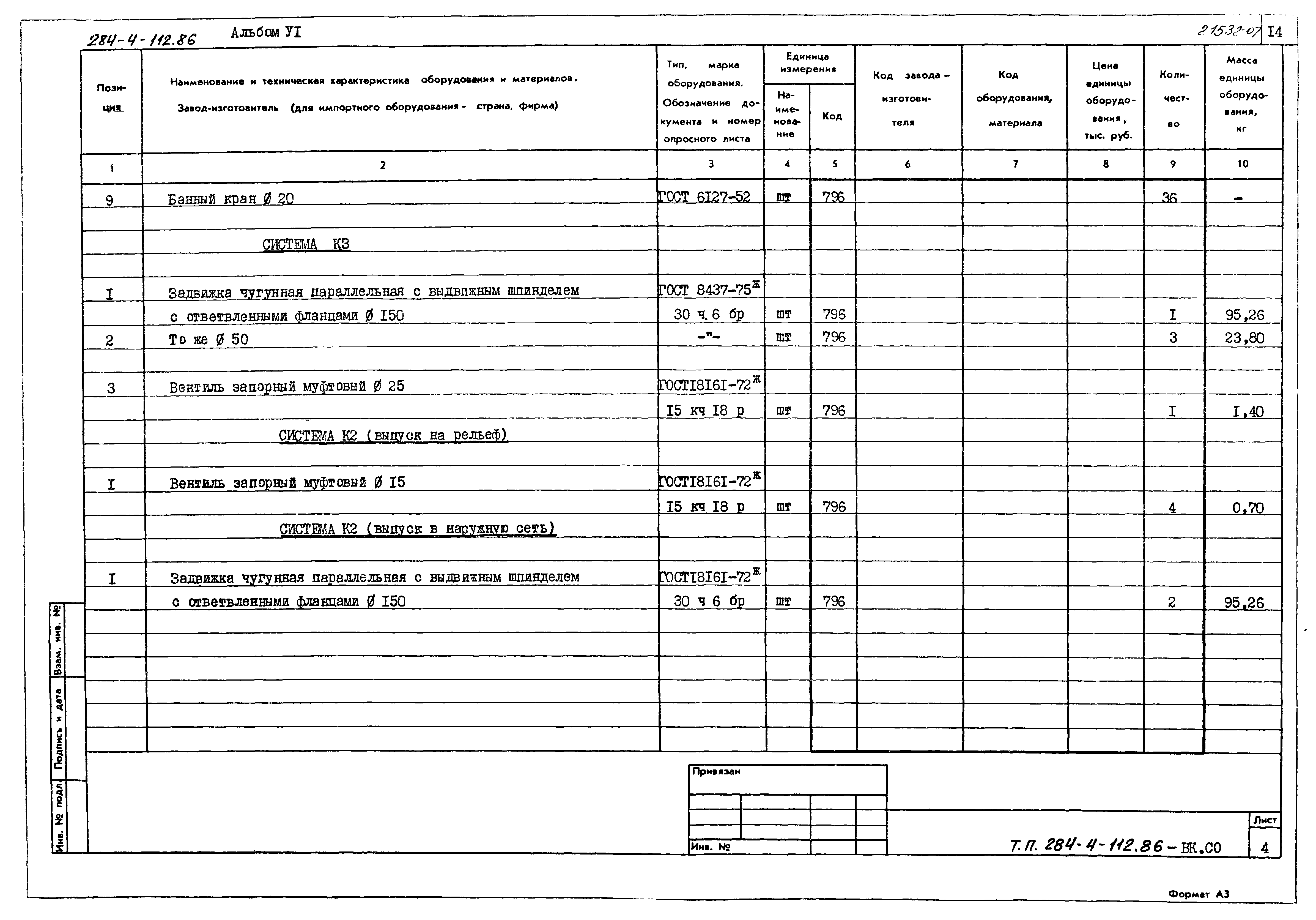 Типовой проект 284-4-112.86