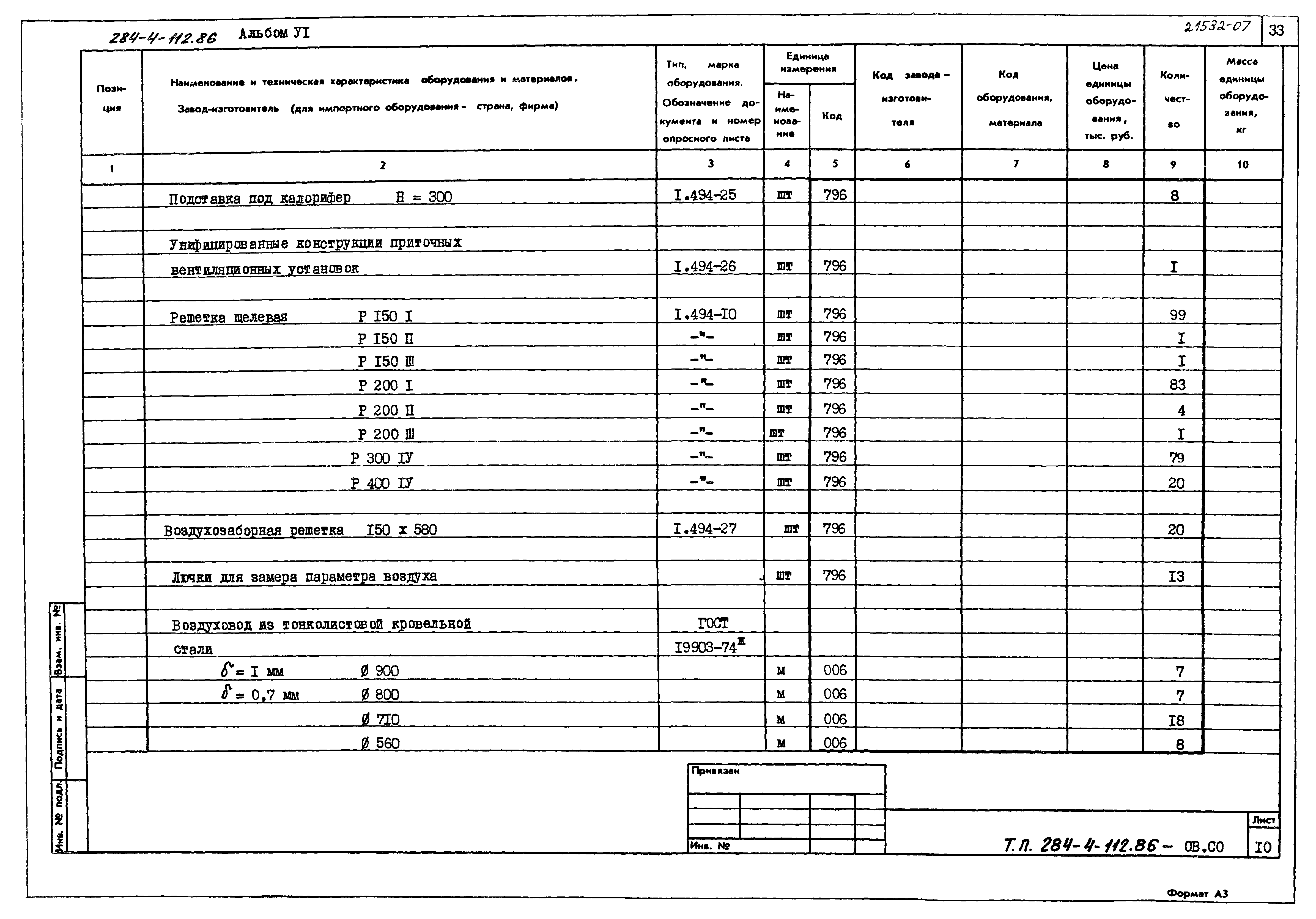 Типовой проект 284-4-112.86