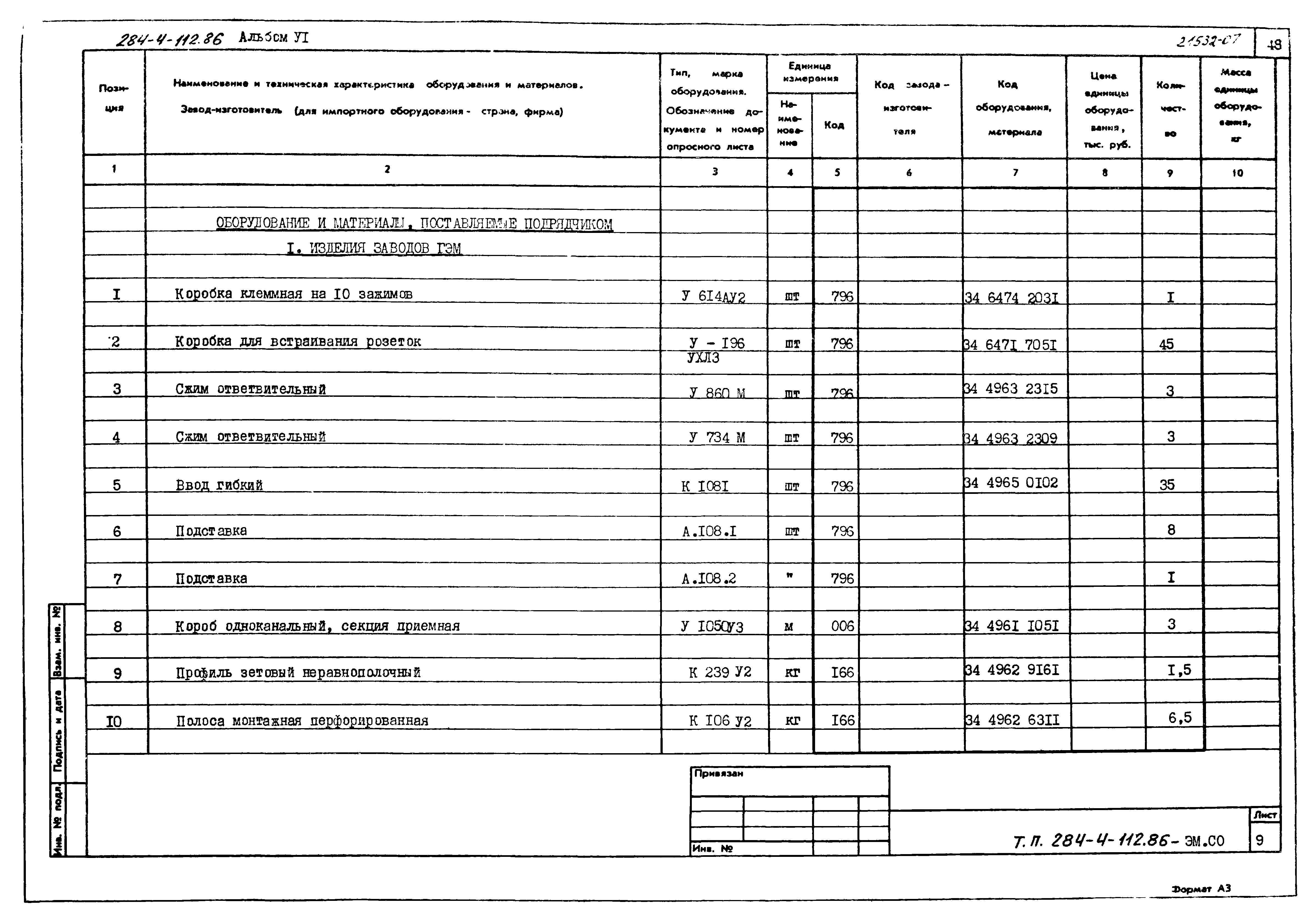 Типовой проект 284-4-112.86