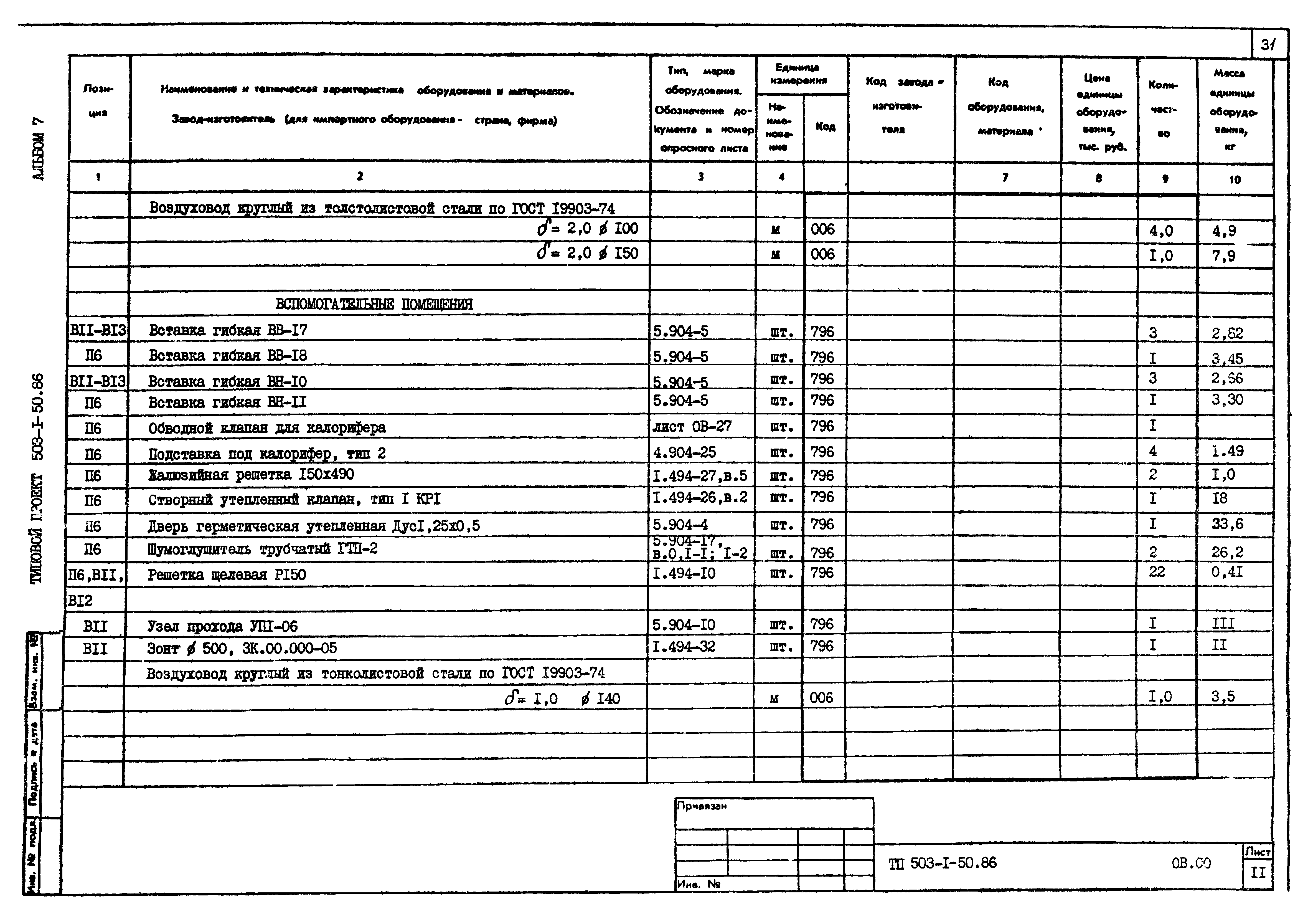 Типовой проект 503-1-50.86