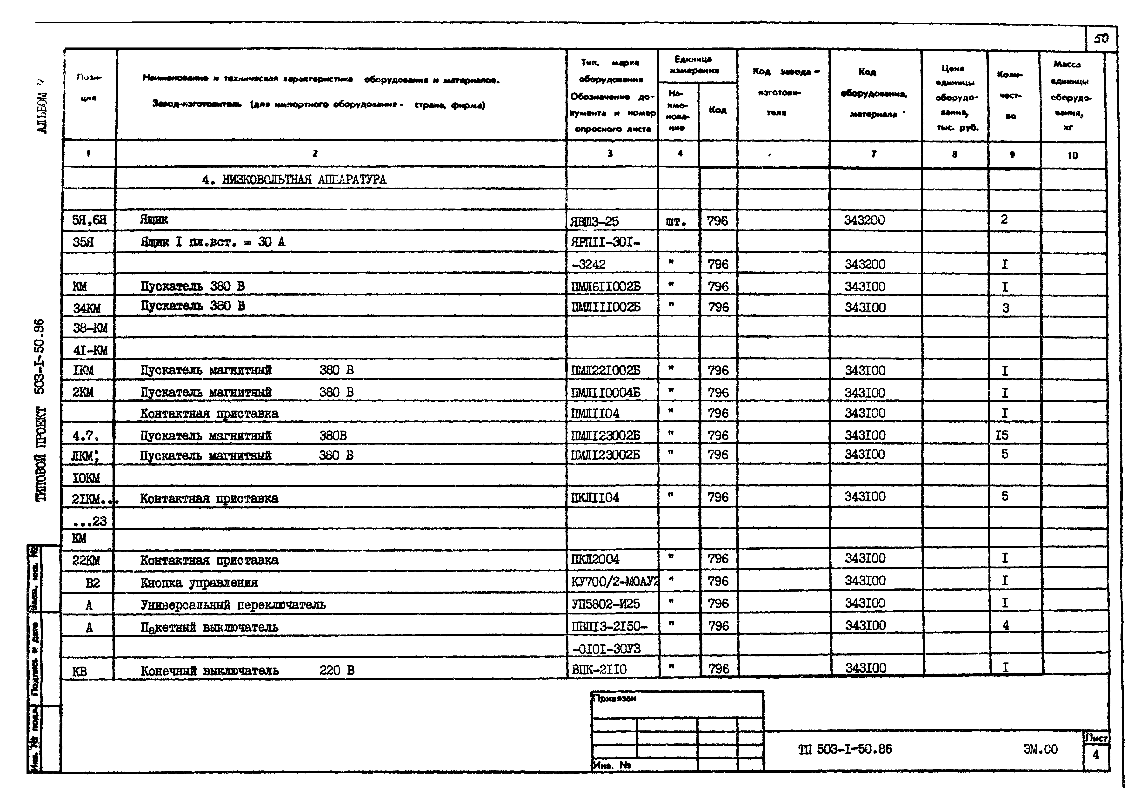 Типовой проект 503-1-50.86