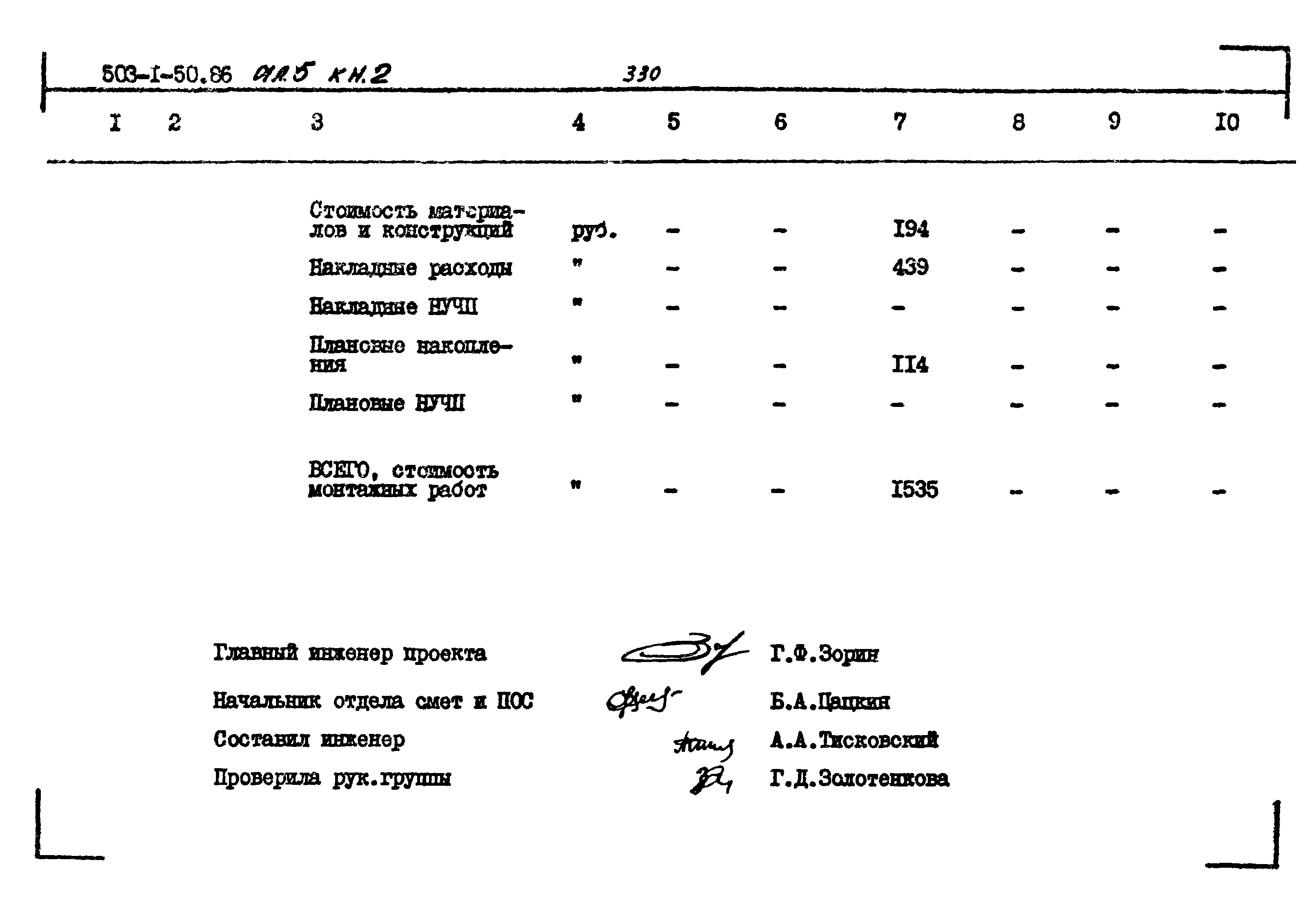 Типовой проект 503-1-50.86