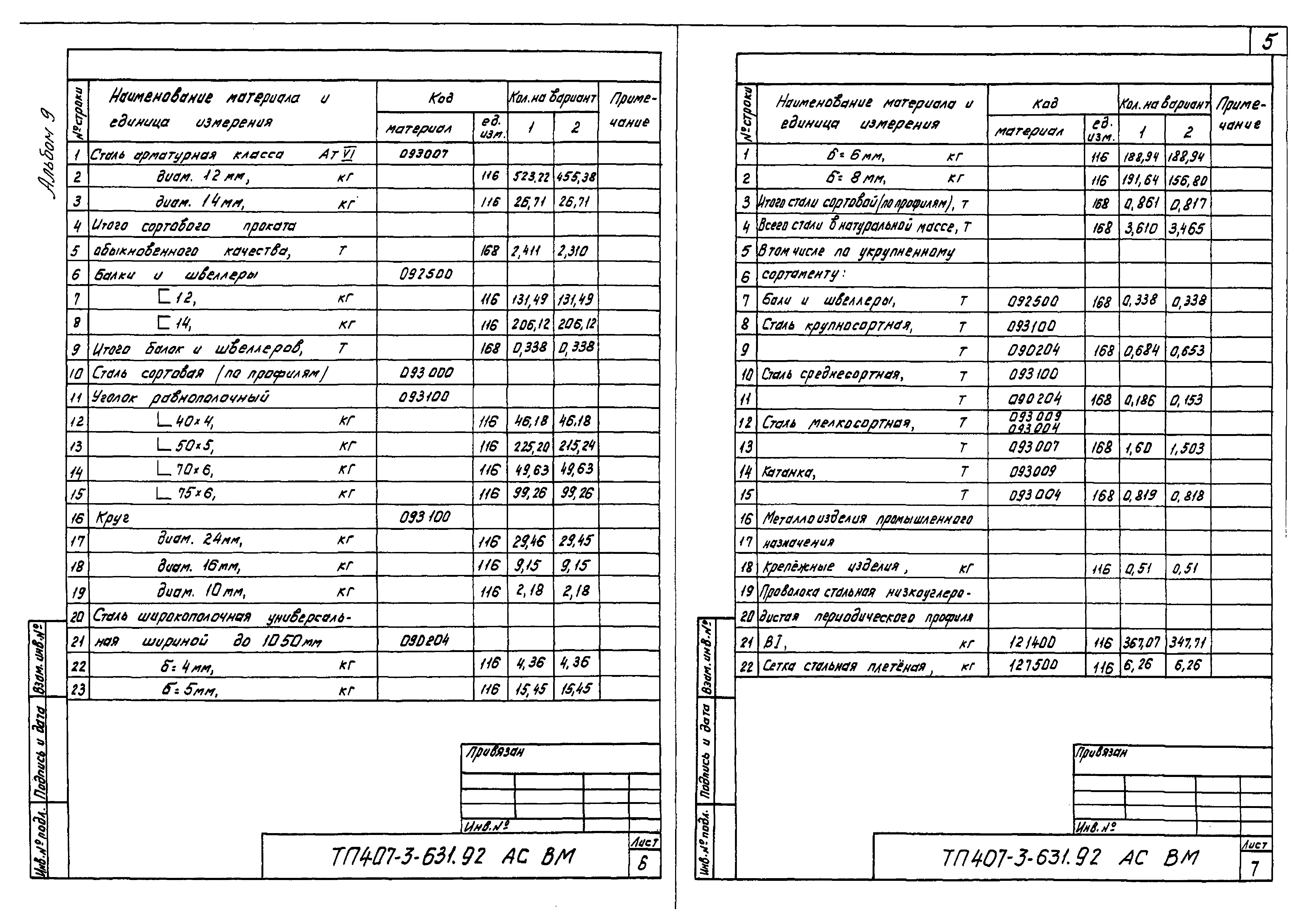 Типовой проект 407-3-631.92