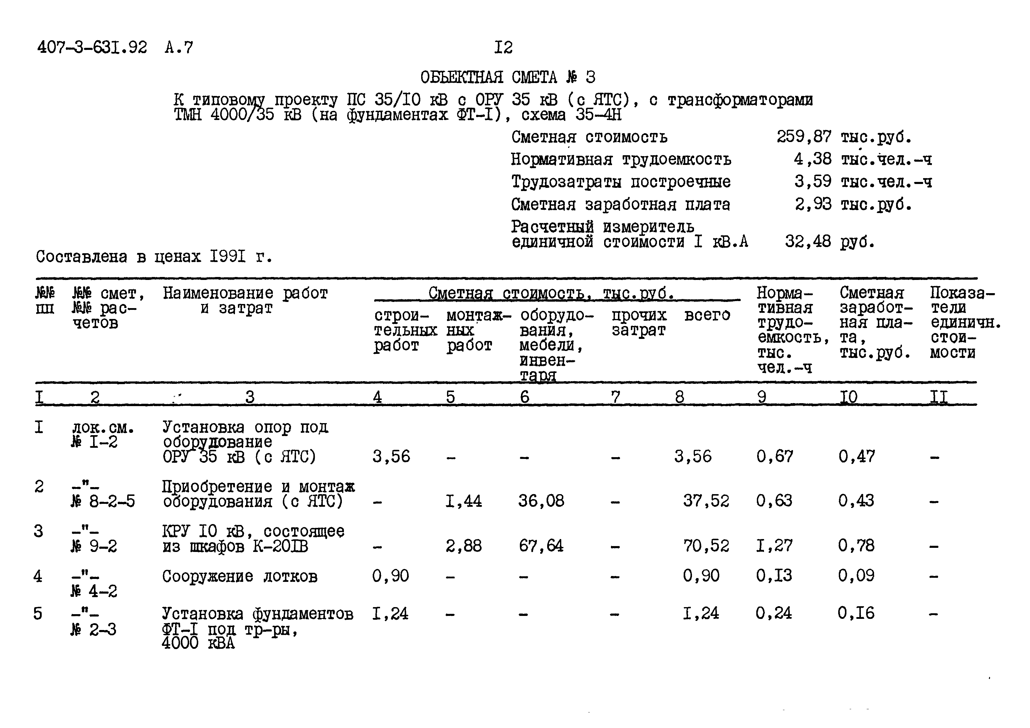 Типовой проект 407-3-631.92