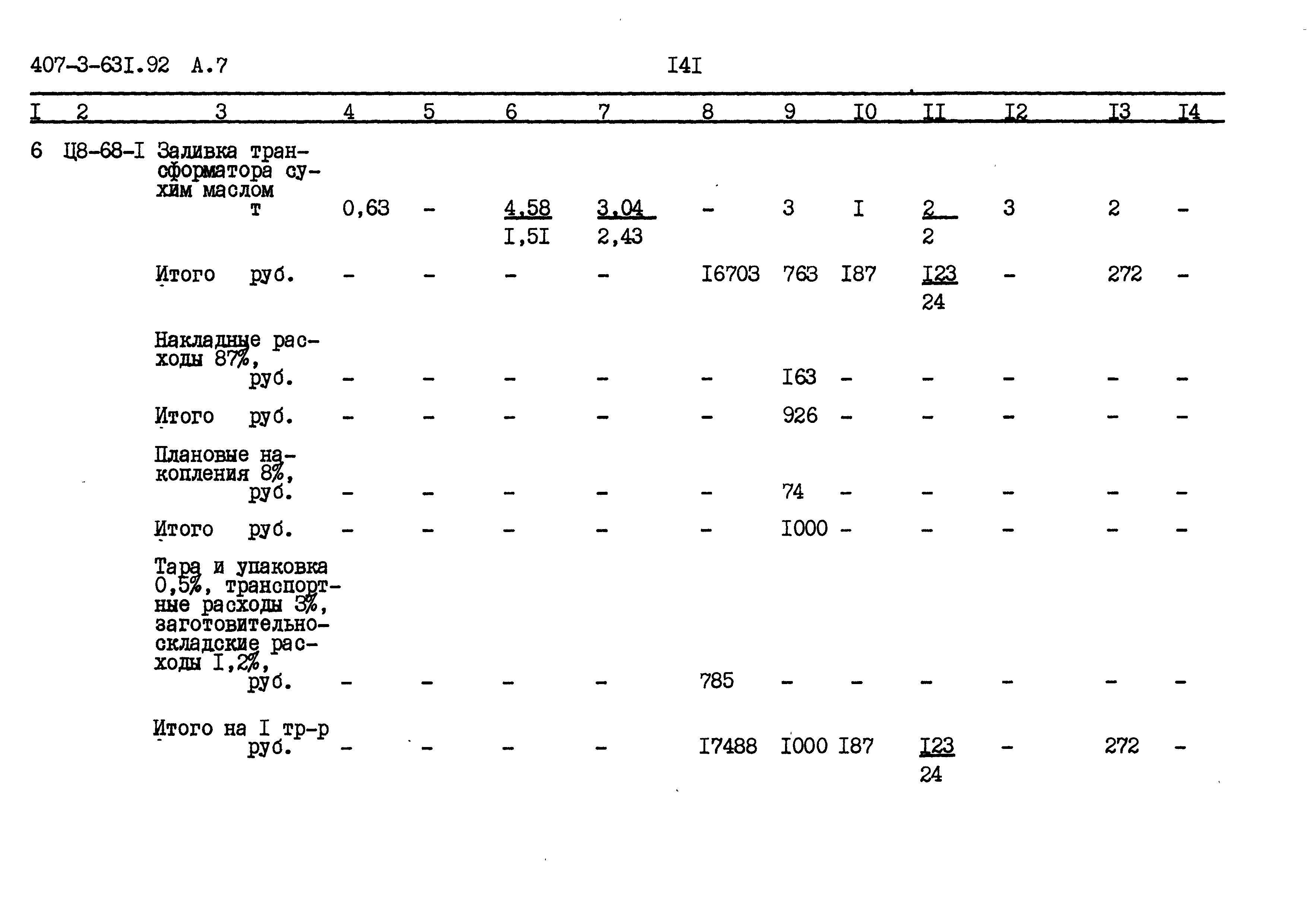 Типовой проект 407-3-631.92