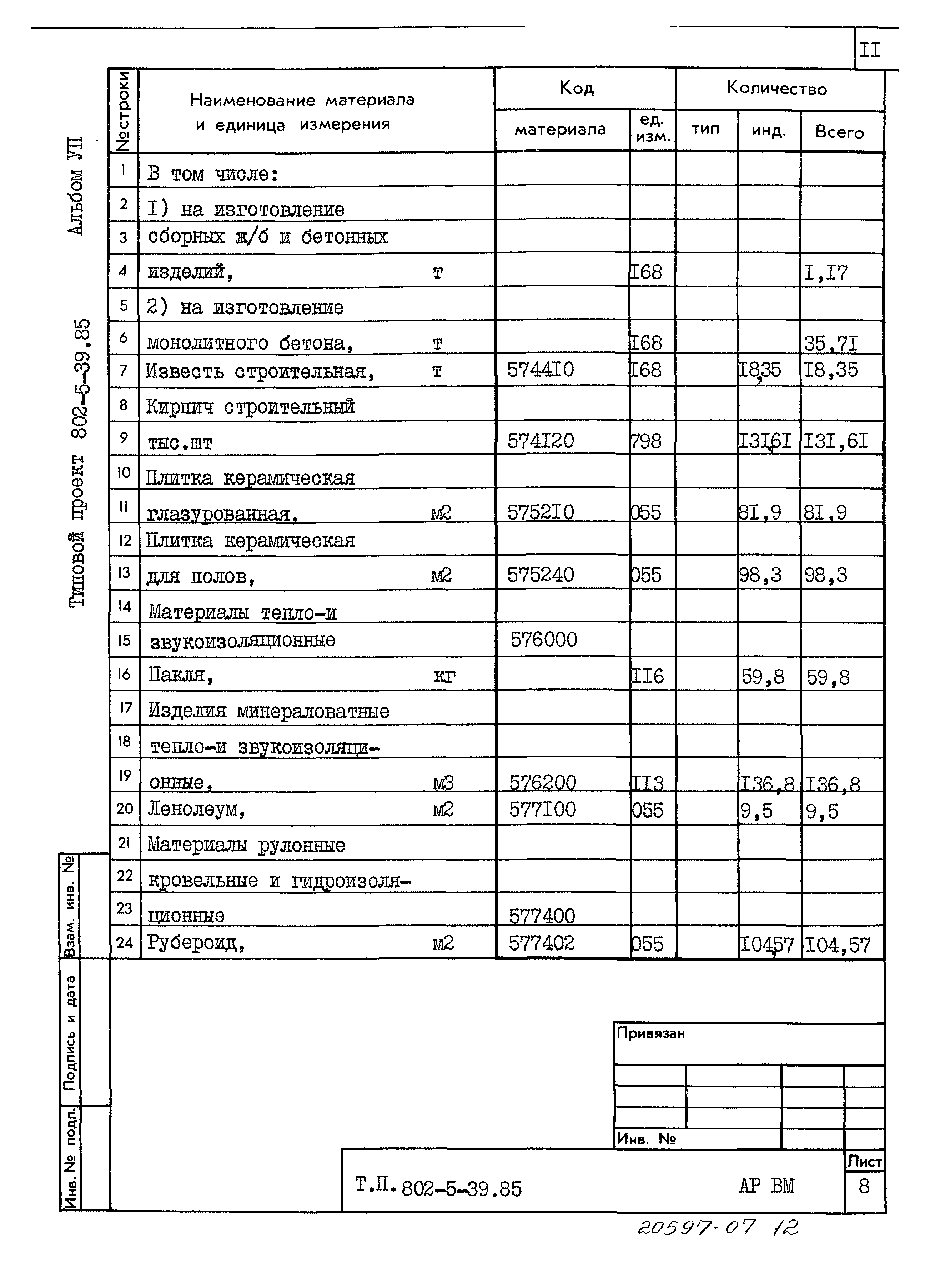 Типовой проект 802-5-39.85