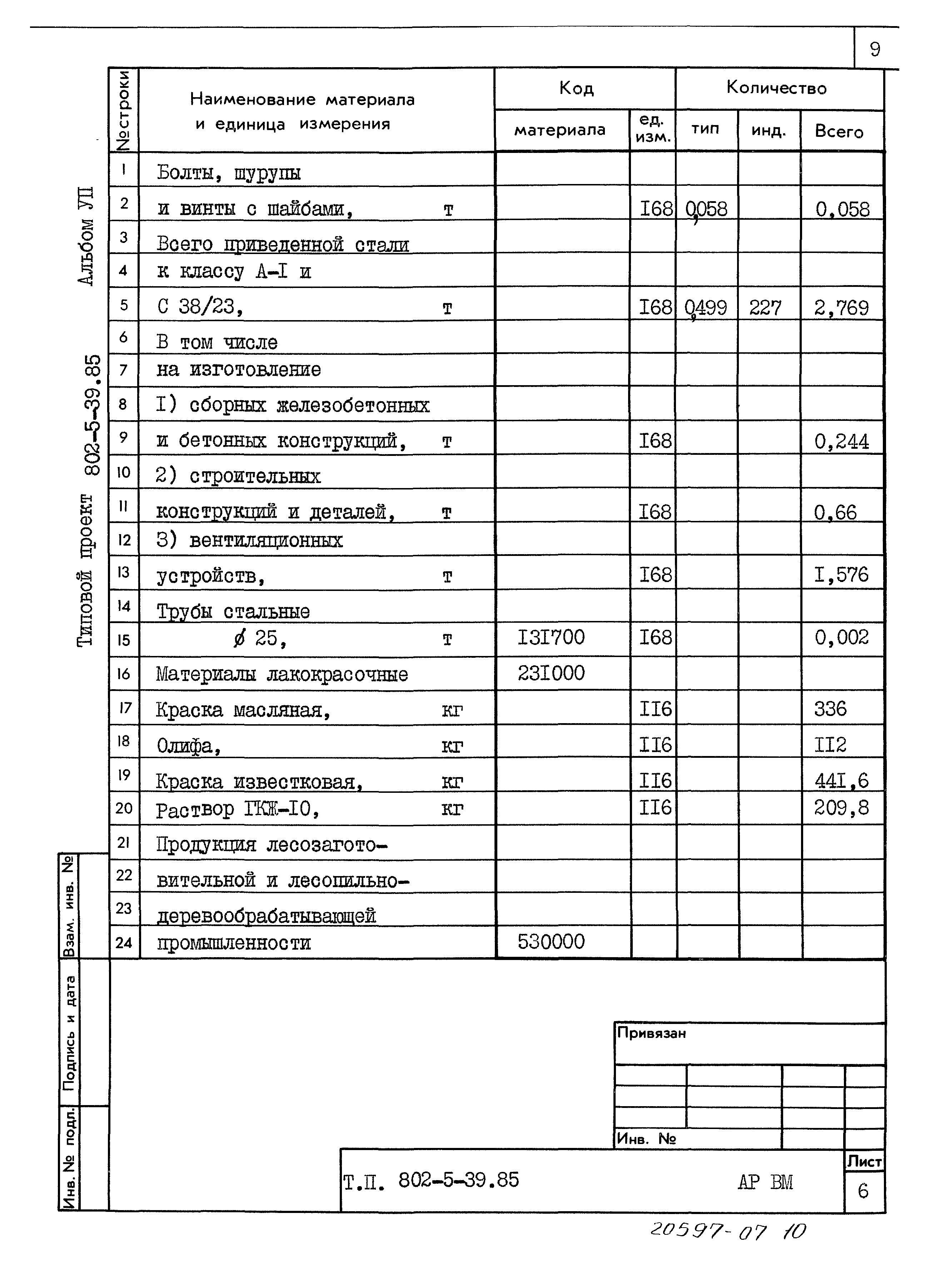 Типовой проект 802-5-39.85