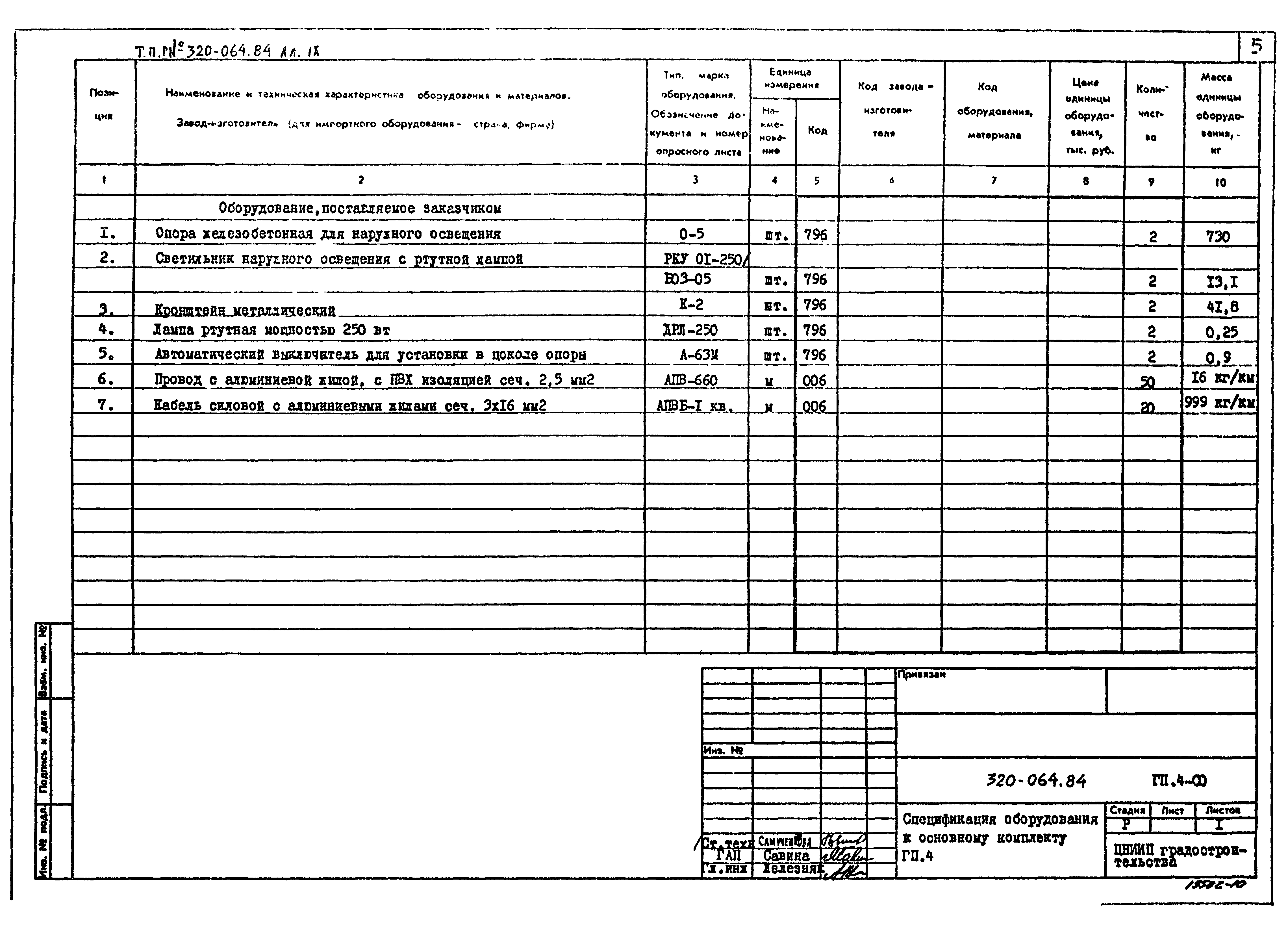 Типовой проект 320-064.84