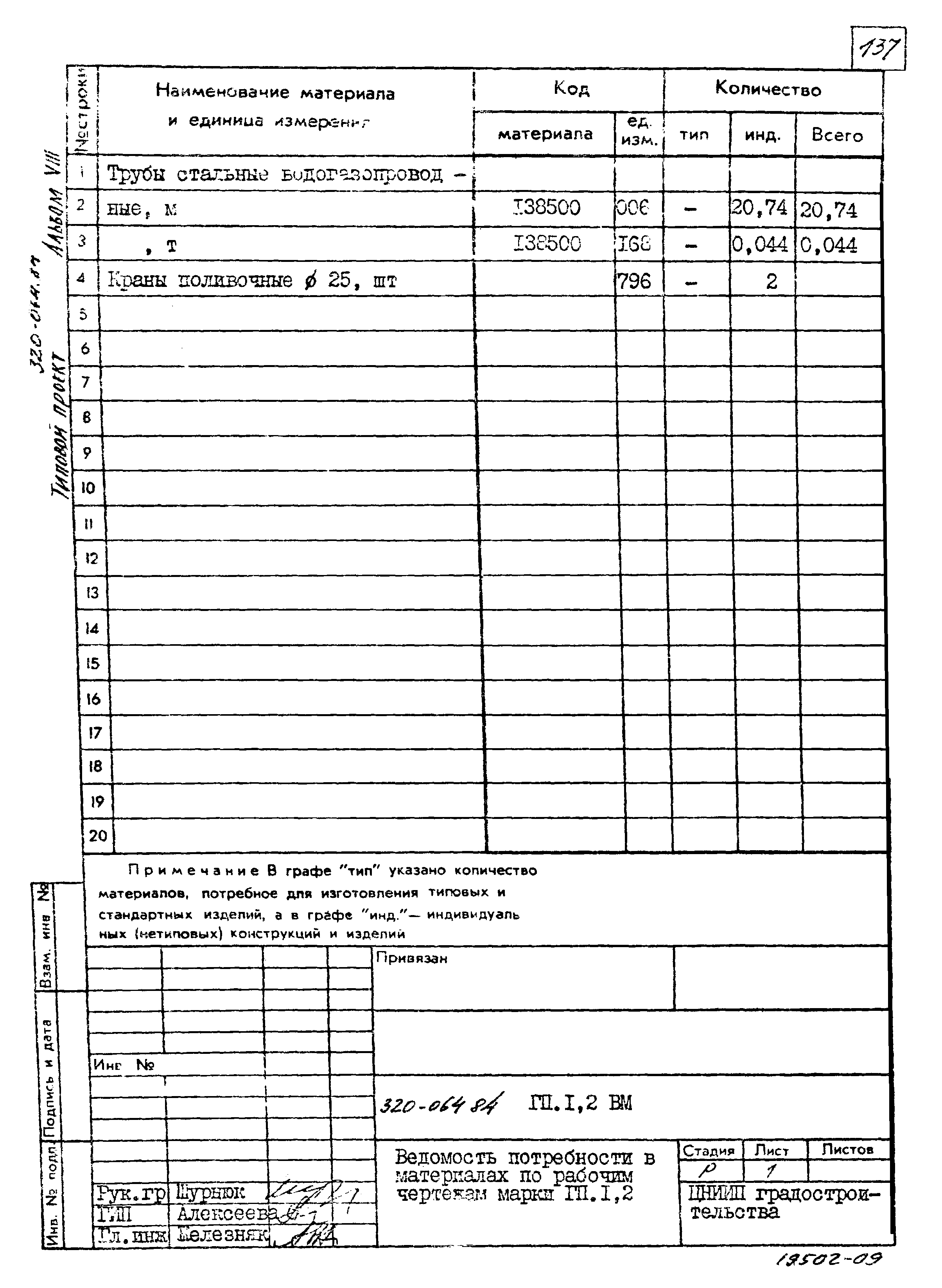 Типовой проект 320-064.84