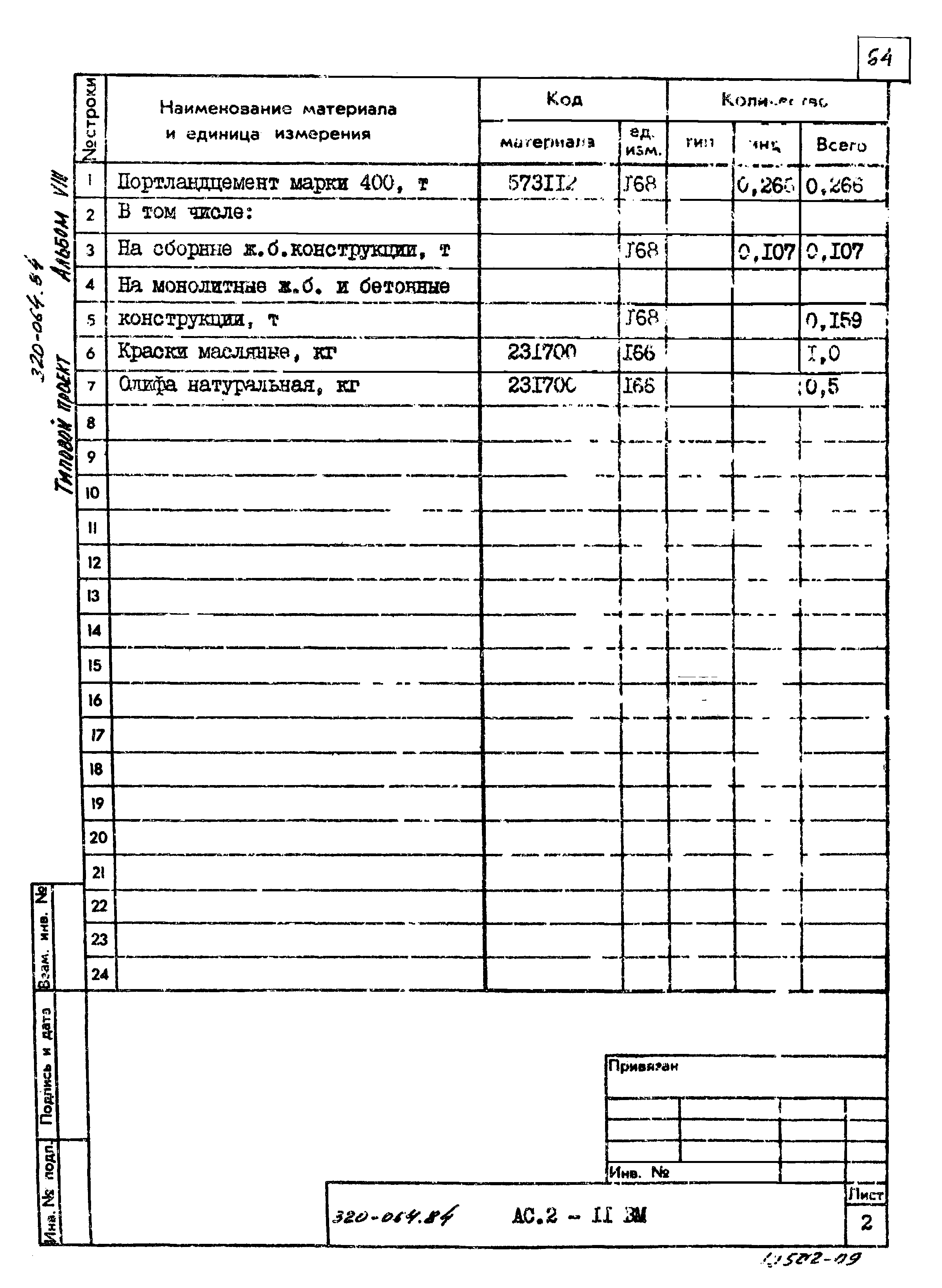 Типовой проект 320-064.84