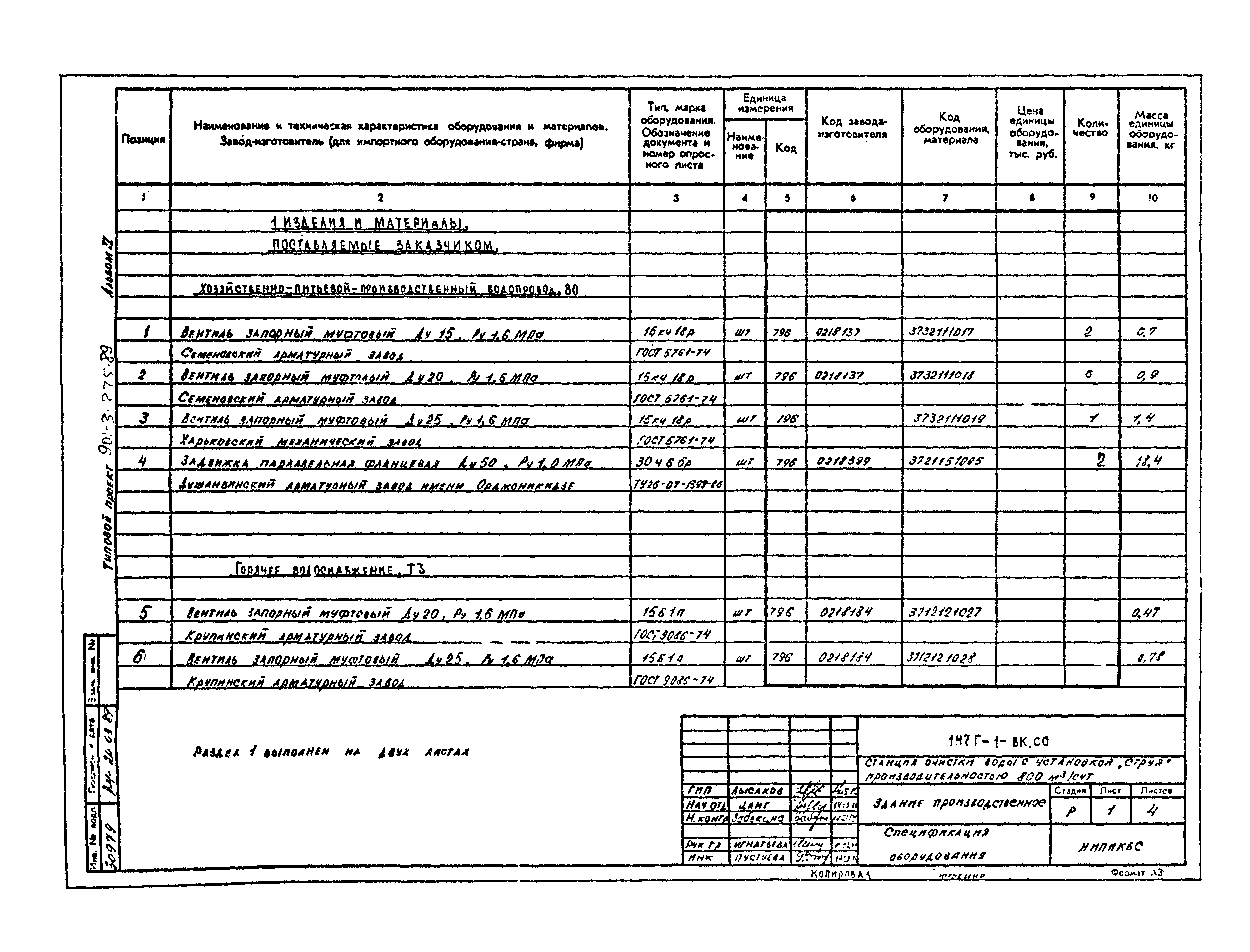 Типовой проект 901-3-275.89