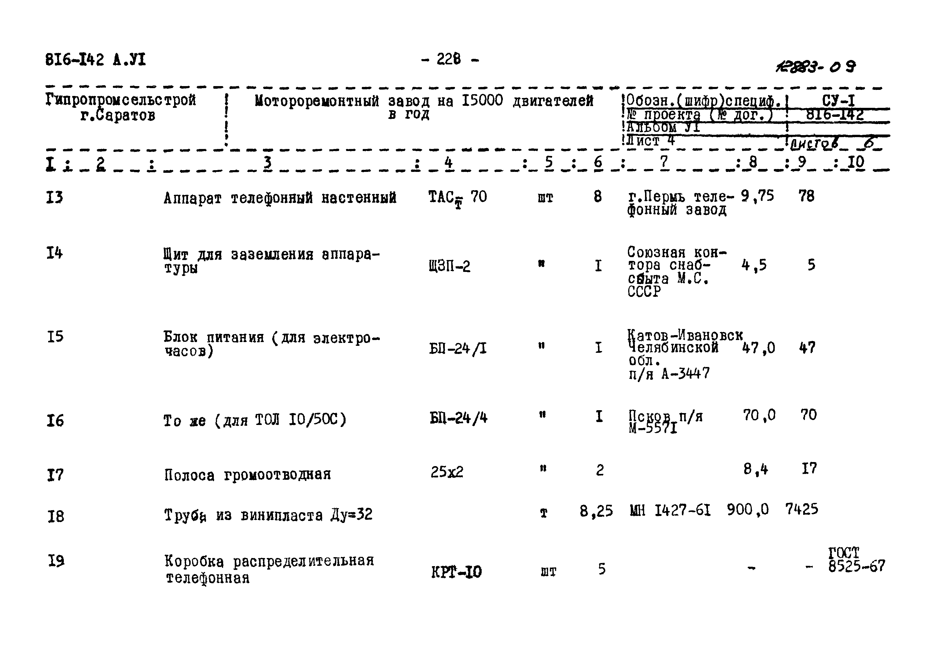 Типовой проект 816-142