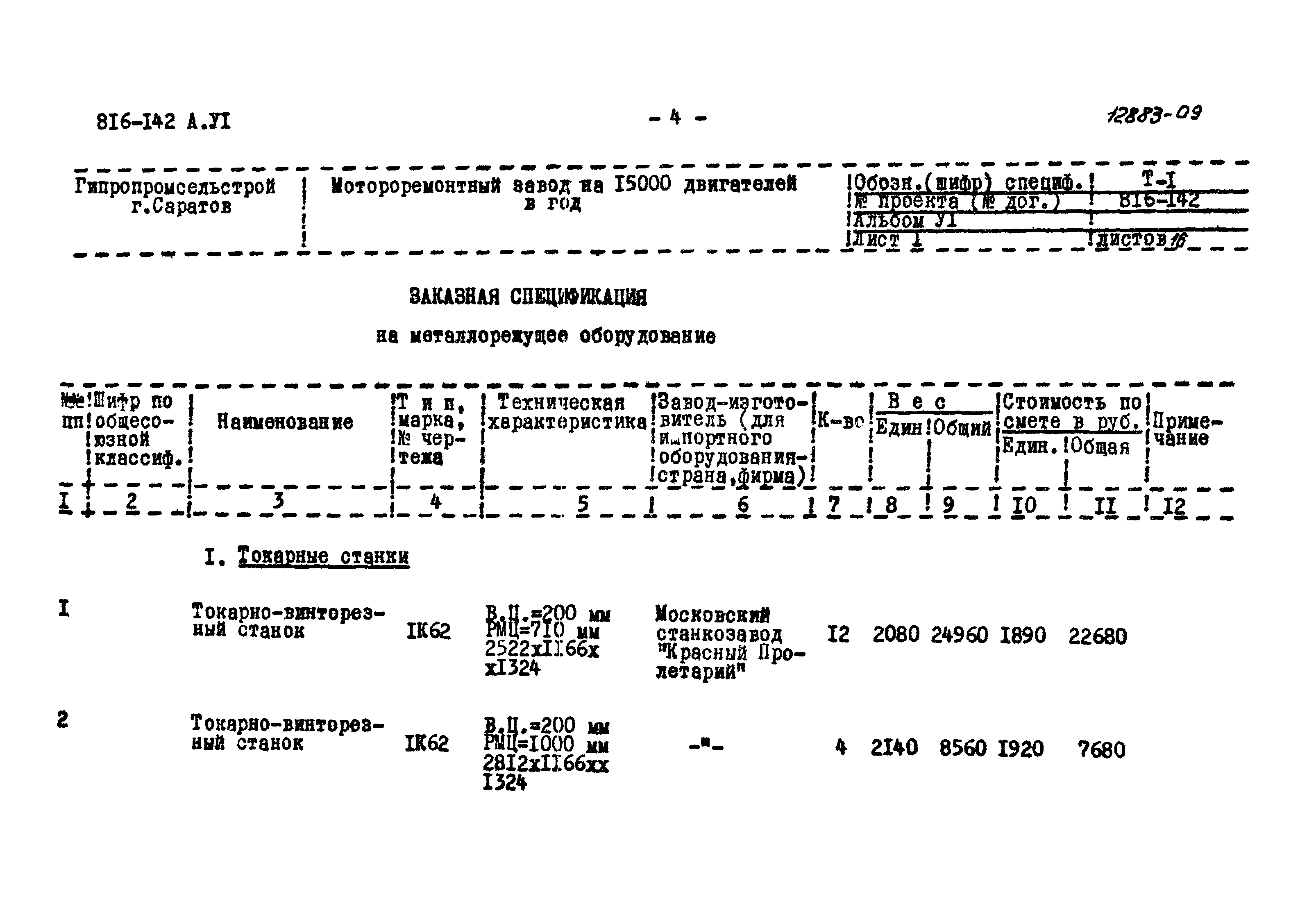 Типовой проект 816-142