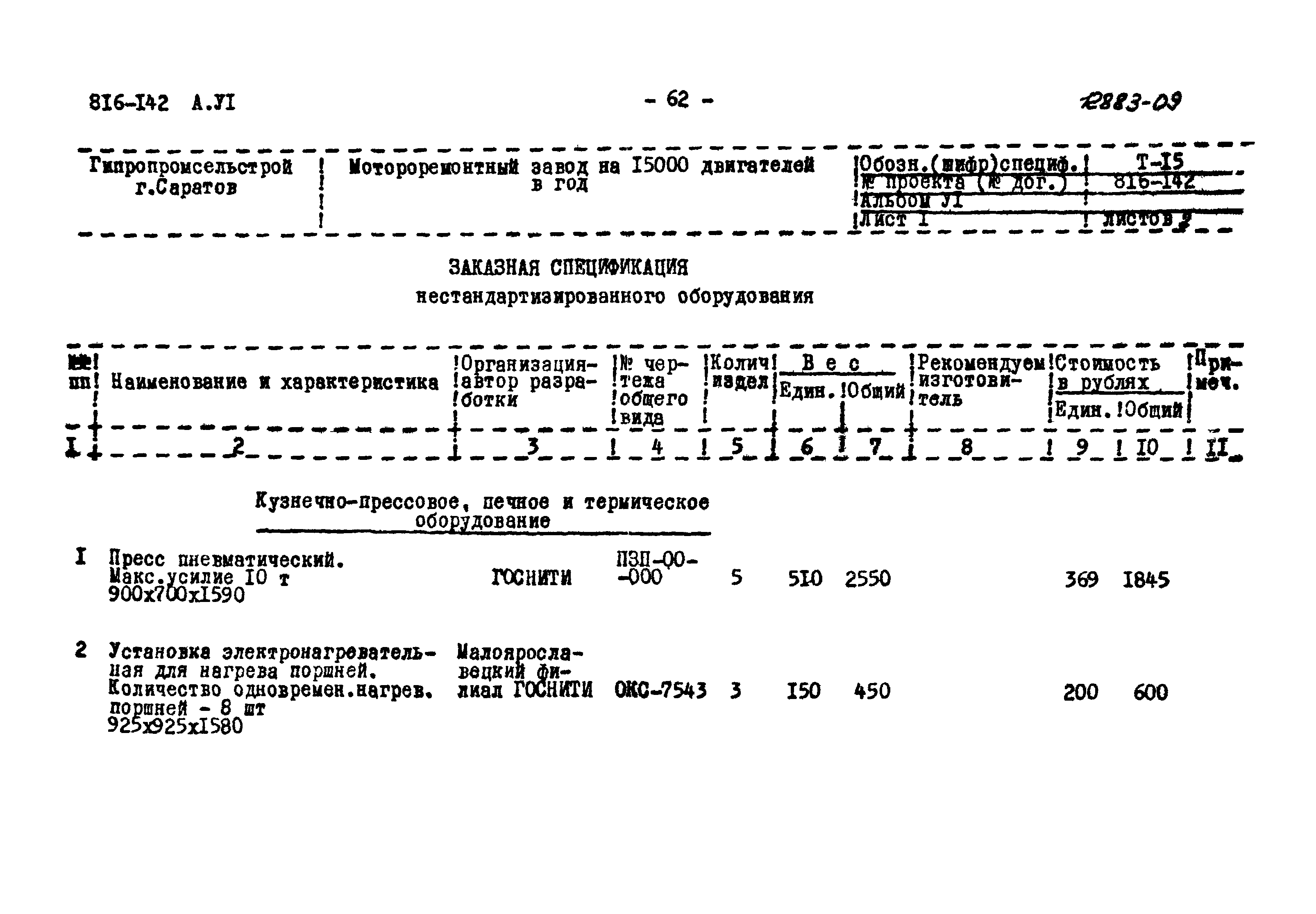 Типовой проект 816-142