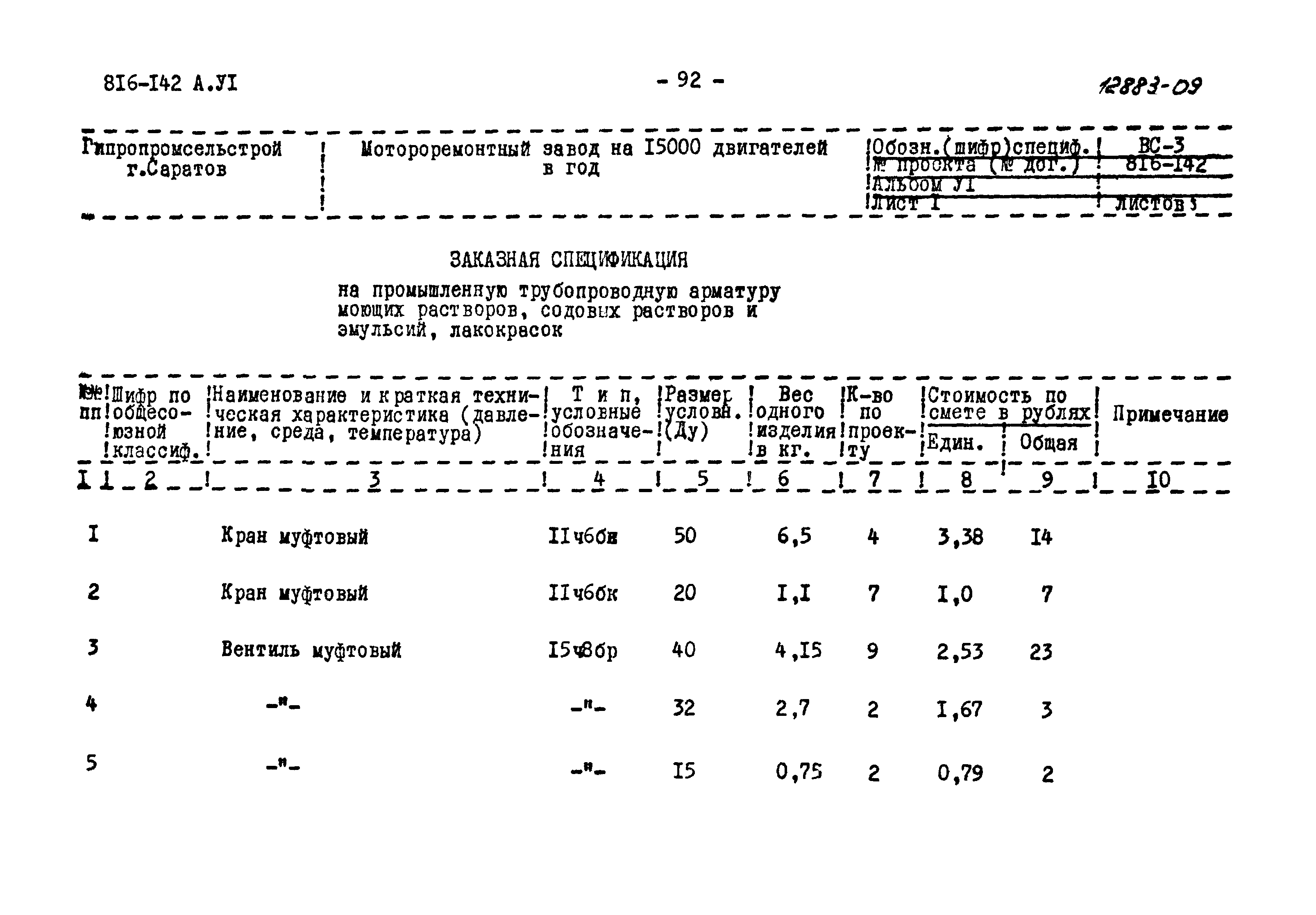 Типовой проект 816-142