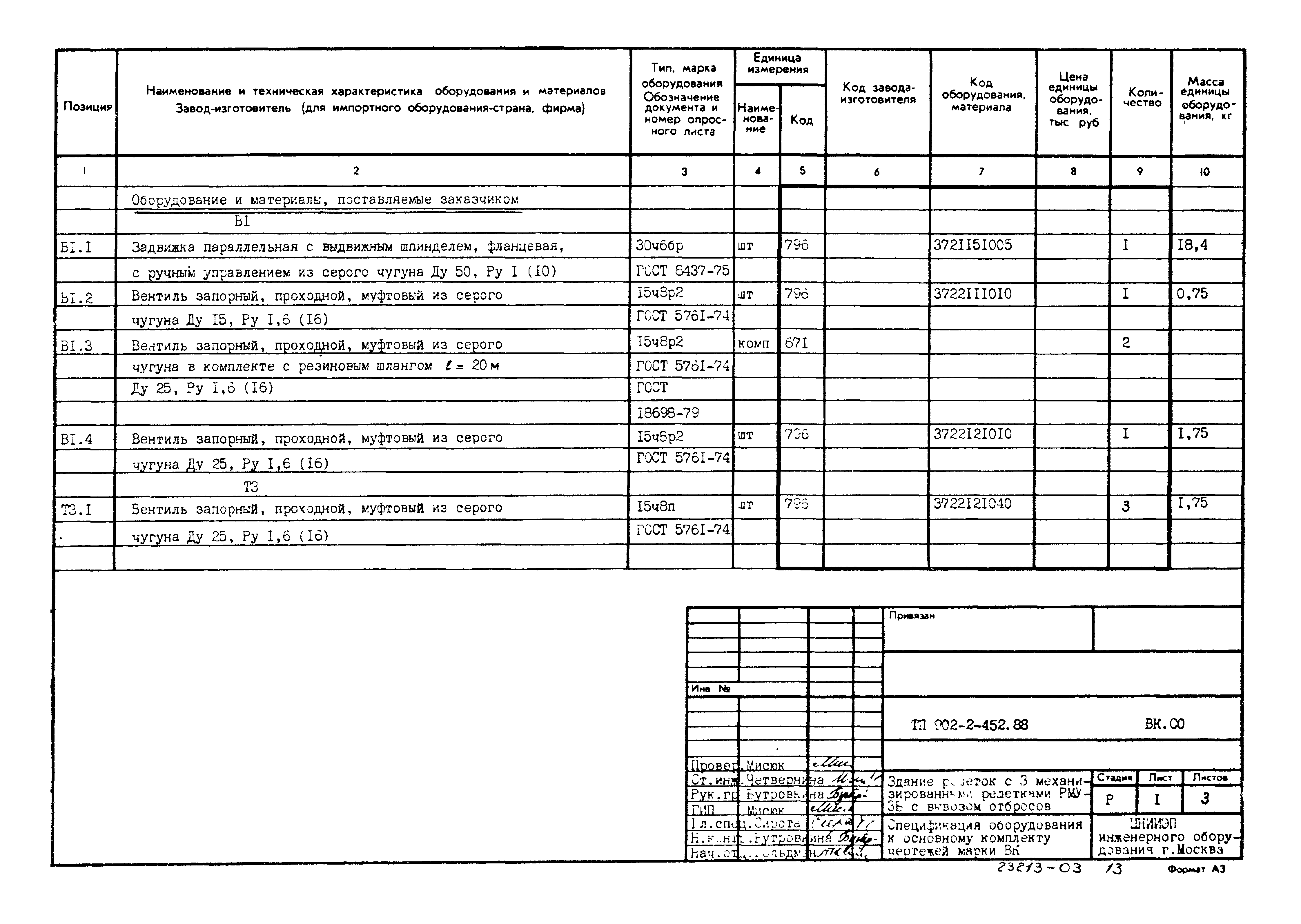 Типовой проект 902-2-452.88