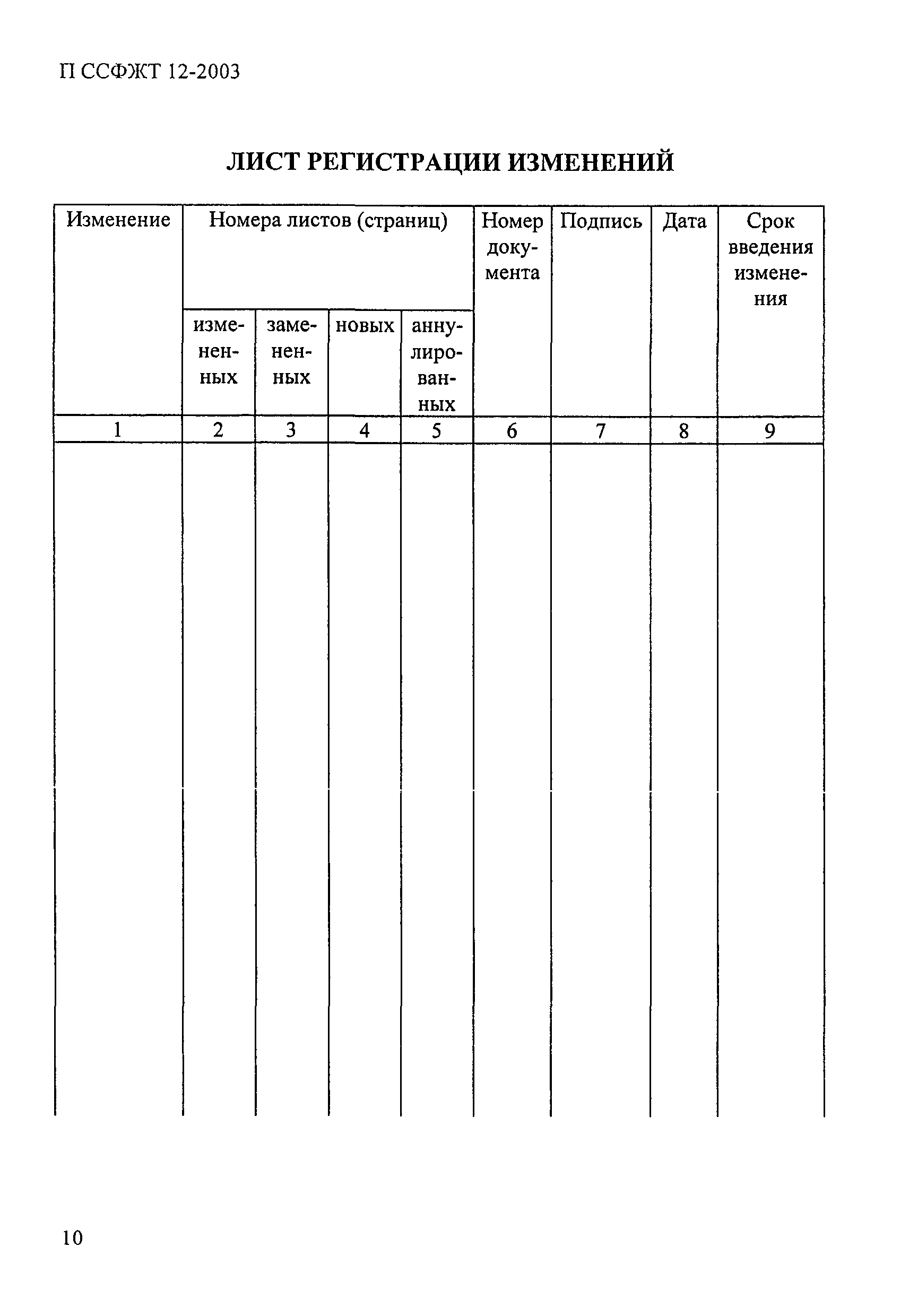 П ССФЖТ 12-2003