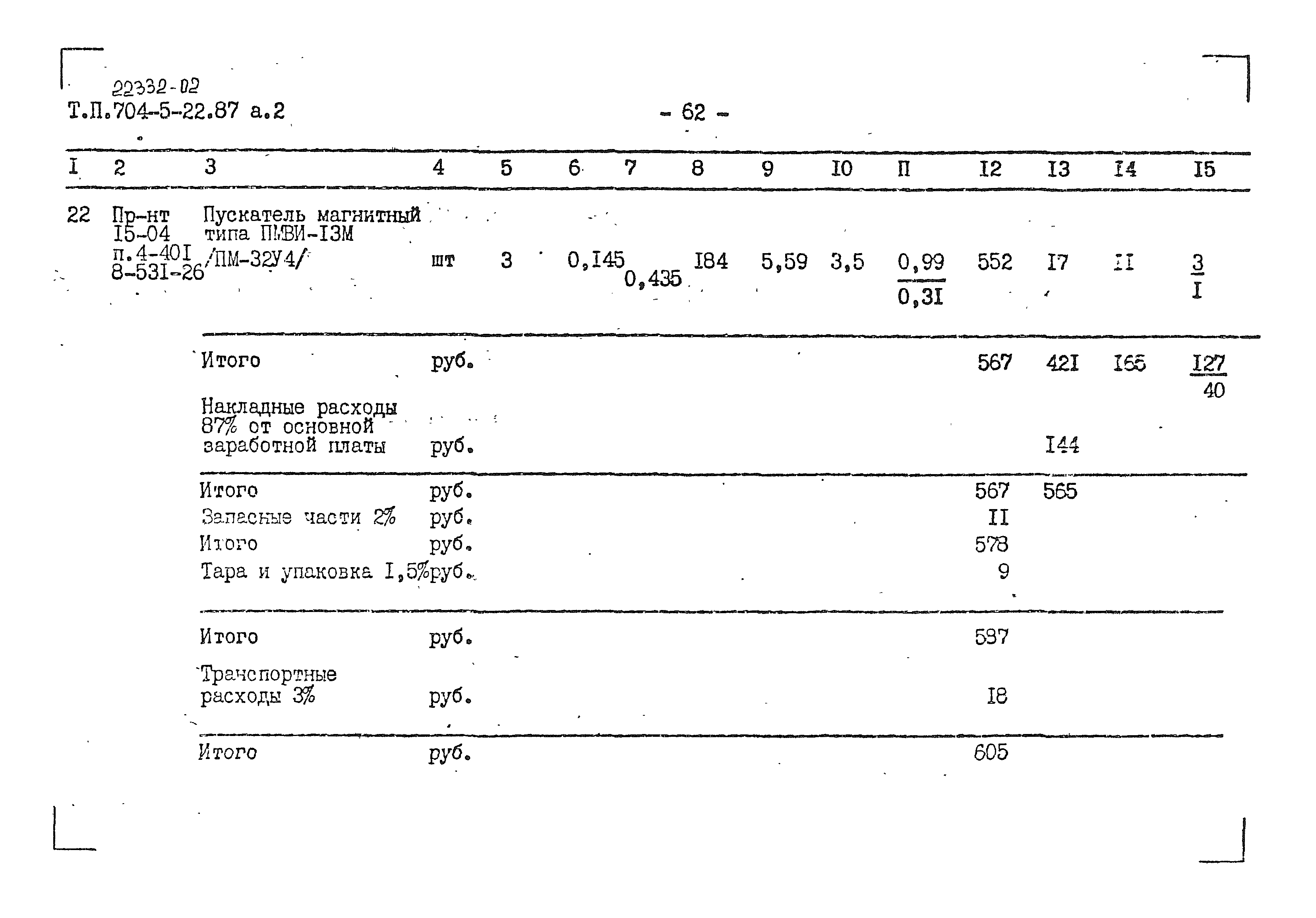 Типовой проект 704-5-22.87